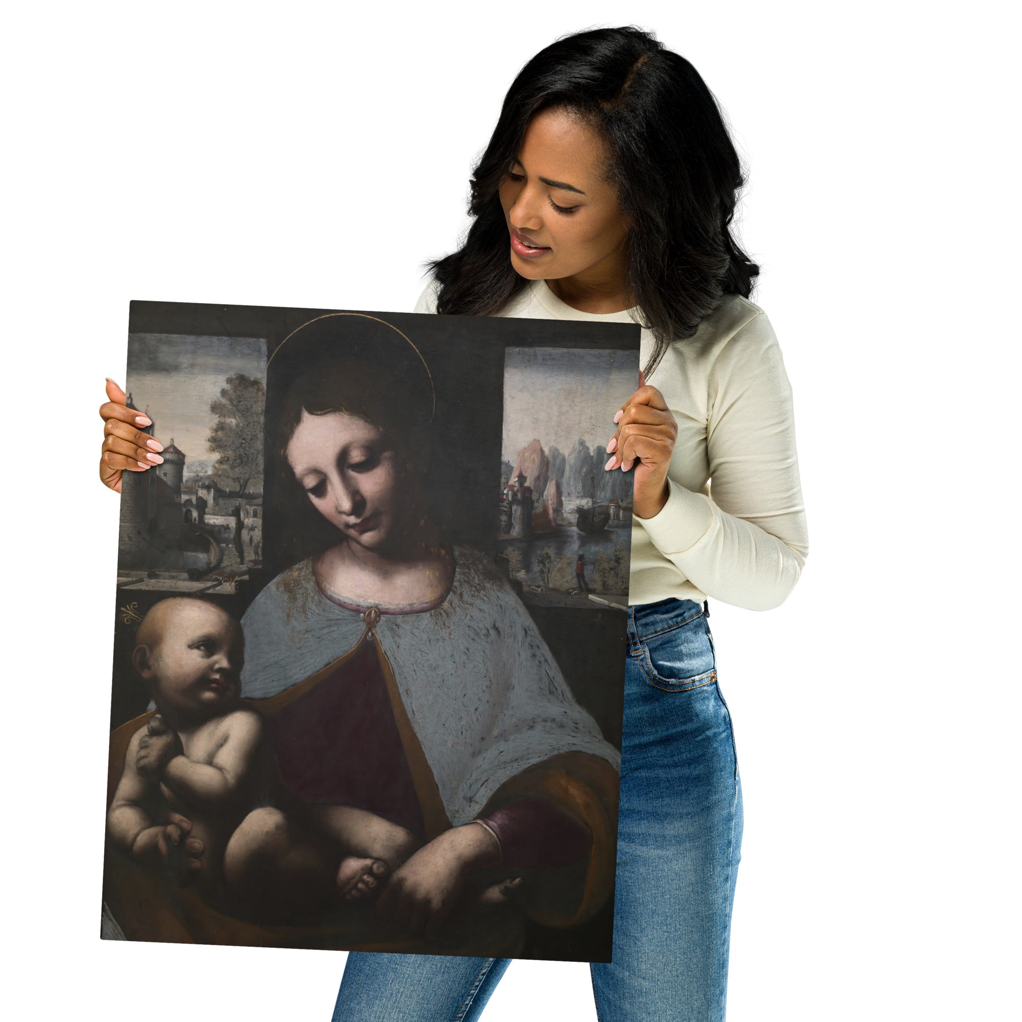 Metal prints Leonardo da Vinci Italian 1452 1519 Virgin and Child (1500)