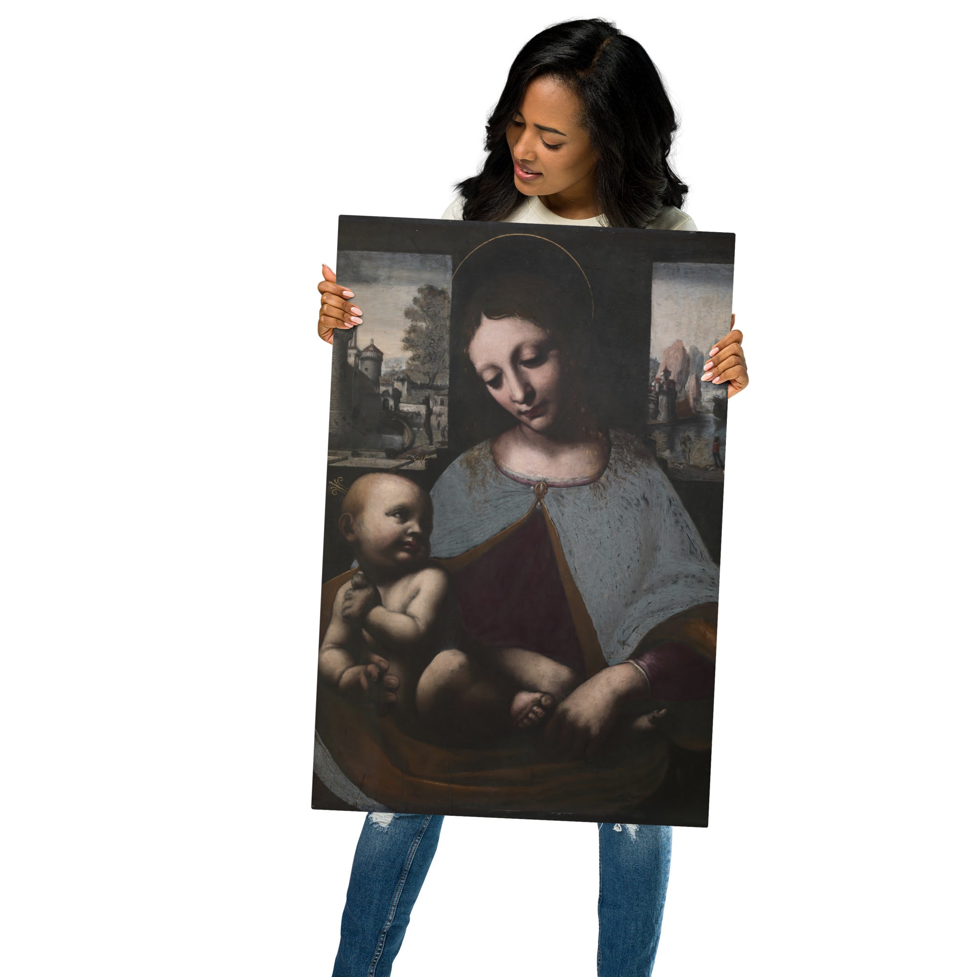 Metal prints Leonardo da Vinci Italian 1452 1519 Virgin and Child (1500)