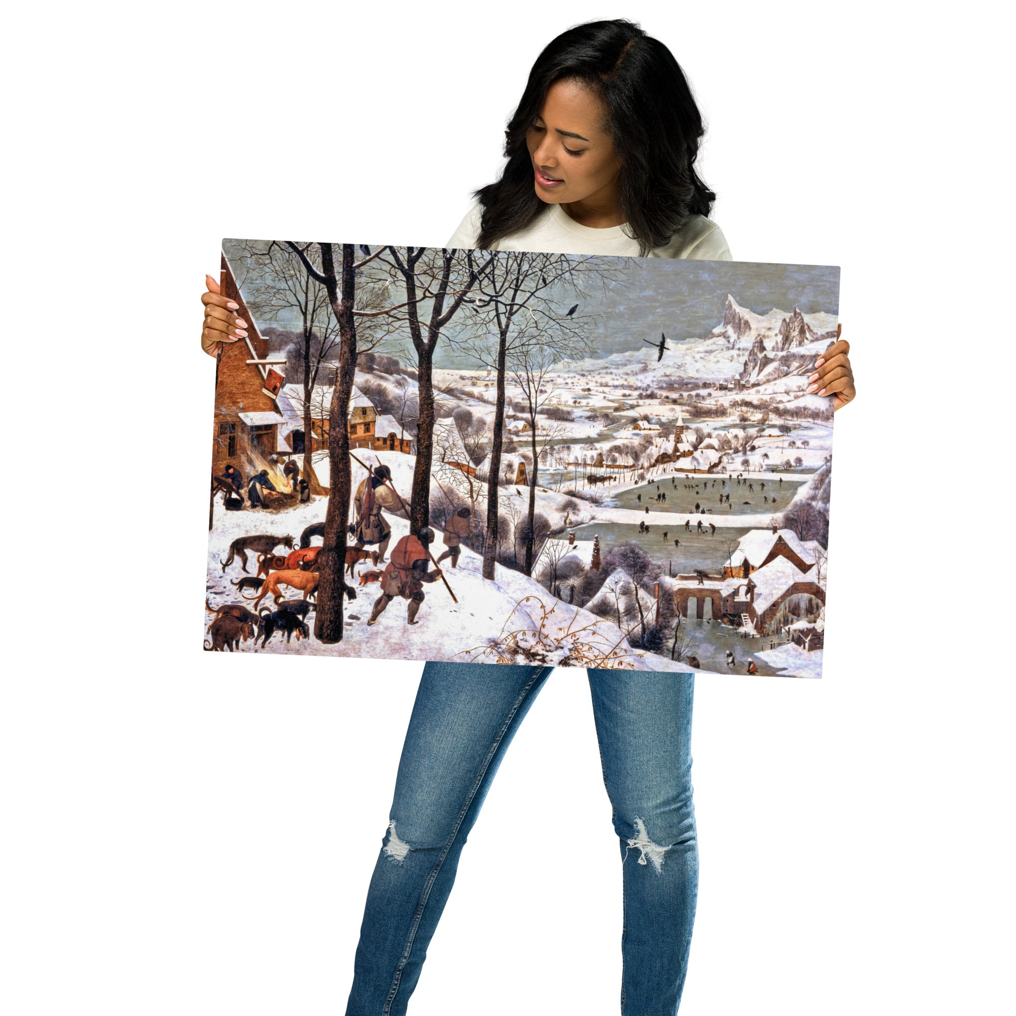 Metal prints Pieter Bruegel The Elder Flemish 1525 1569 Hunters in the Snow