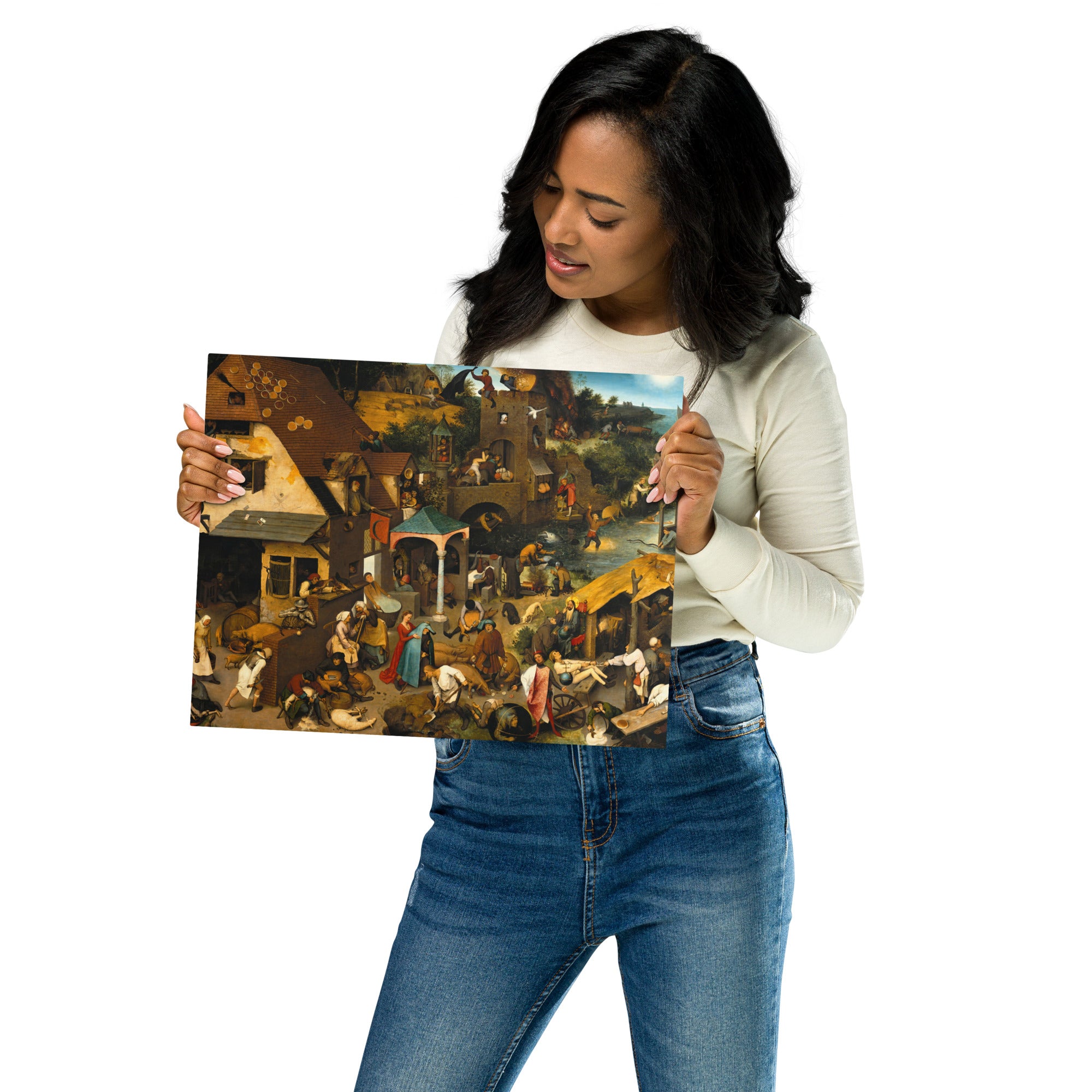 Metal prints Pieter Bruegel The Elder Flemish, 1525 1569 Netherlandish Proverbs 1559