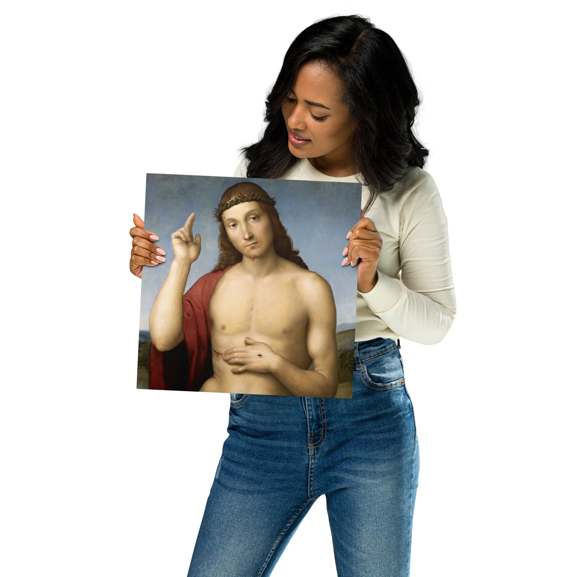 Metal prints Raphael Italian 1483 1520 Christ Blessing 1505