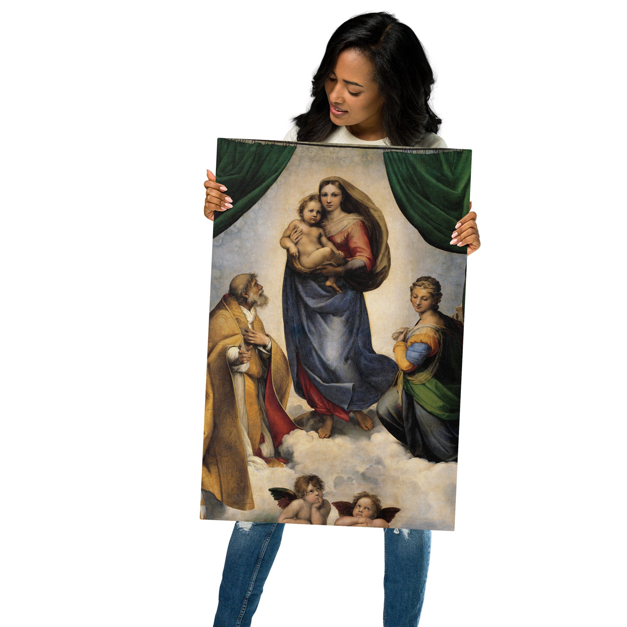 Metal prints Raphael Italian 1483 1520 The Sistine Madonna 1512