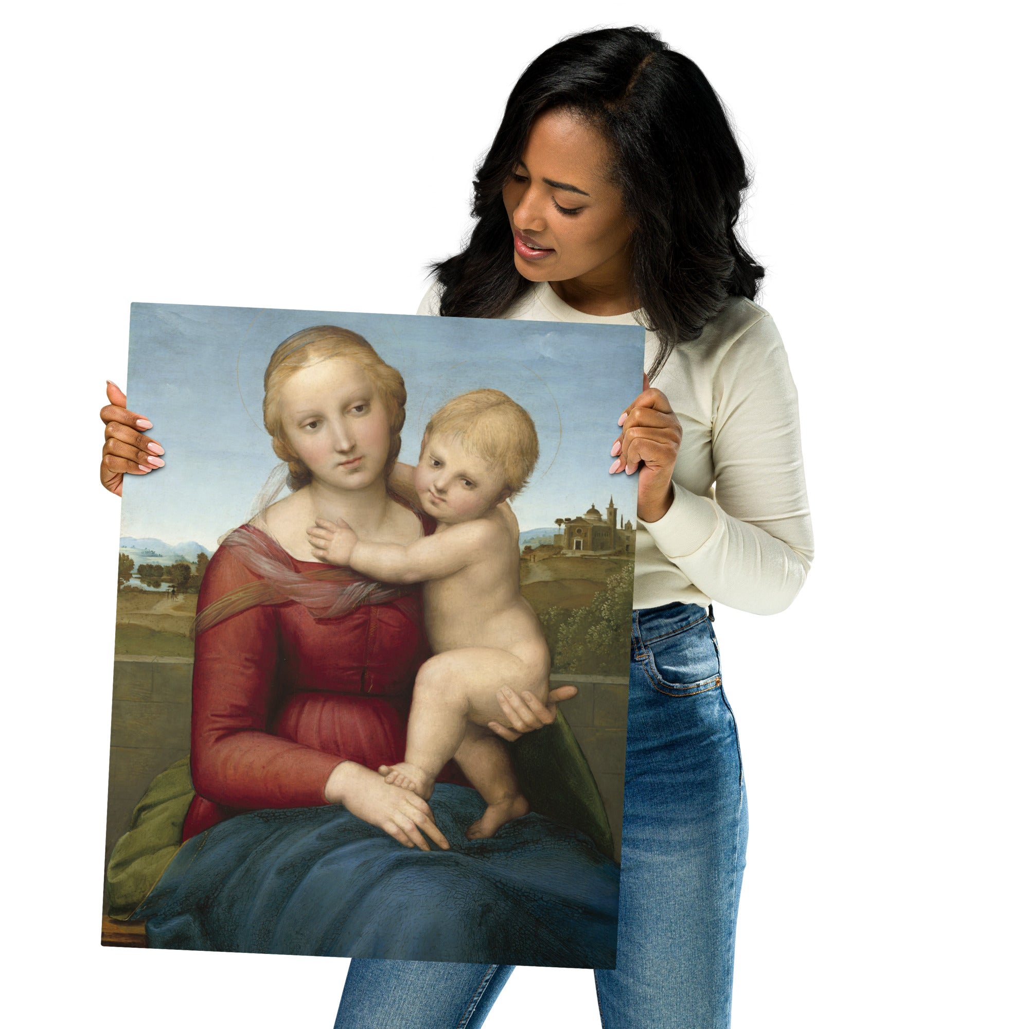 Metal prints Raphael Italian 1483 1520 The Small Cowper Madonna 1505