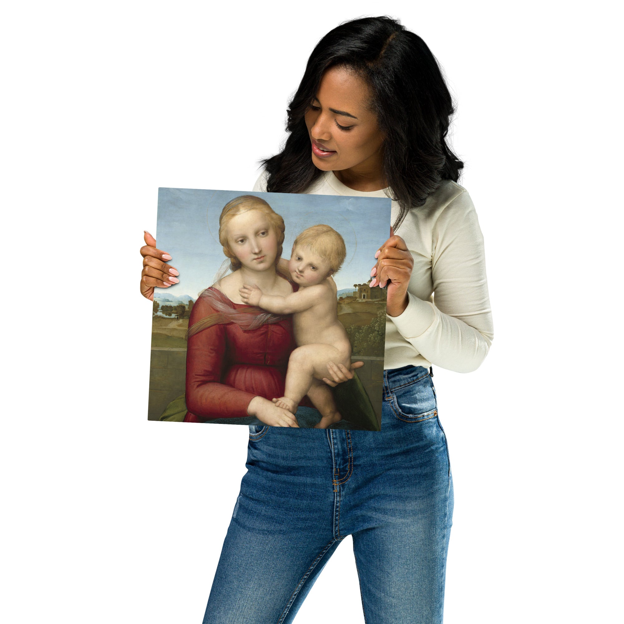 Metal prints Raphael Italian 1483 1520 The Small Cowper Madonna 1505