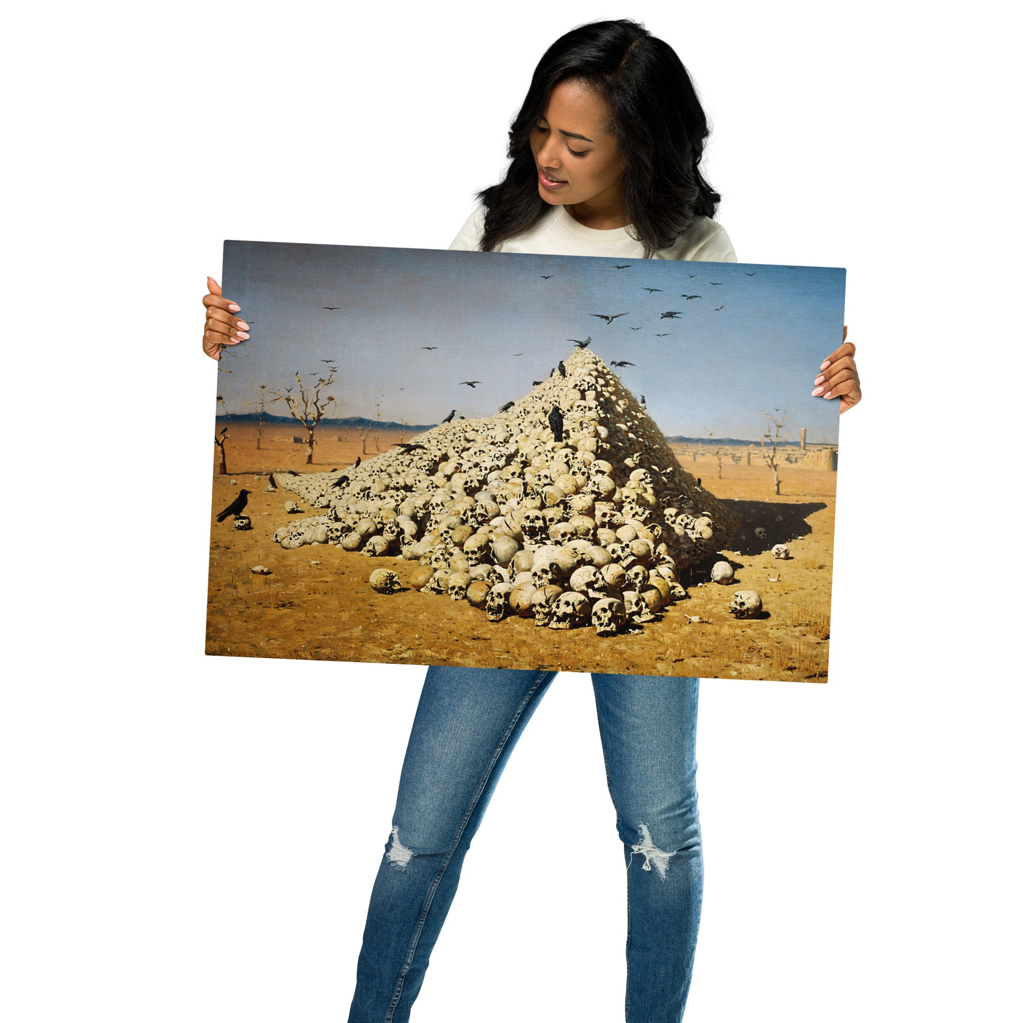 Metal prints Vasily Vereshchagin Russian 1842 1904 The Apotheosis of War 1871