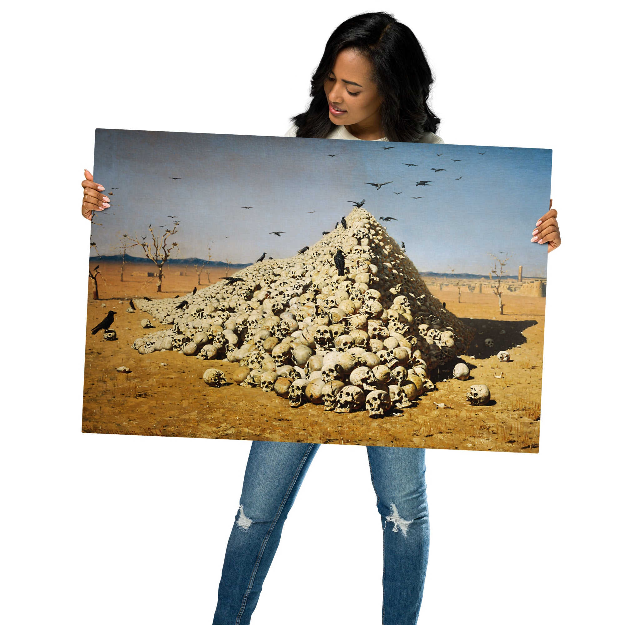 Metal prints Vasily Vereshchagin Russian 1842 1904 The Apotheosis of War 1871