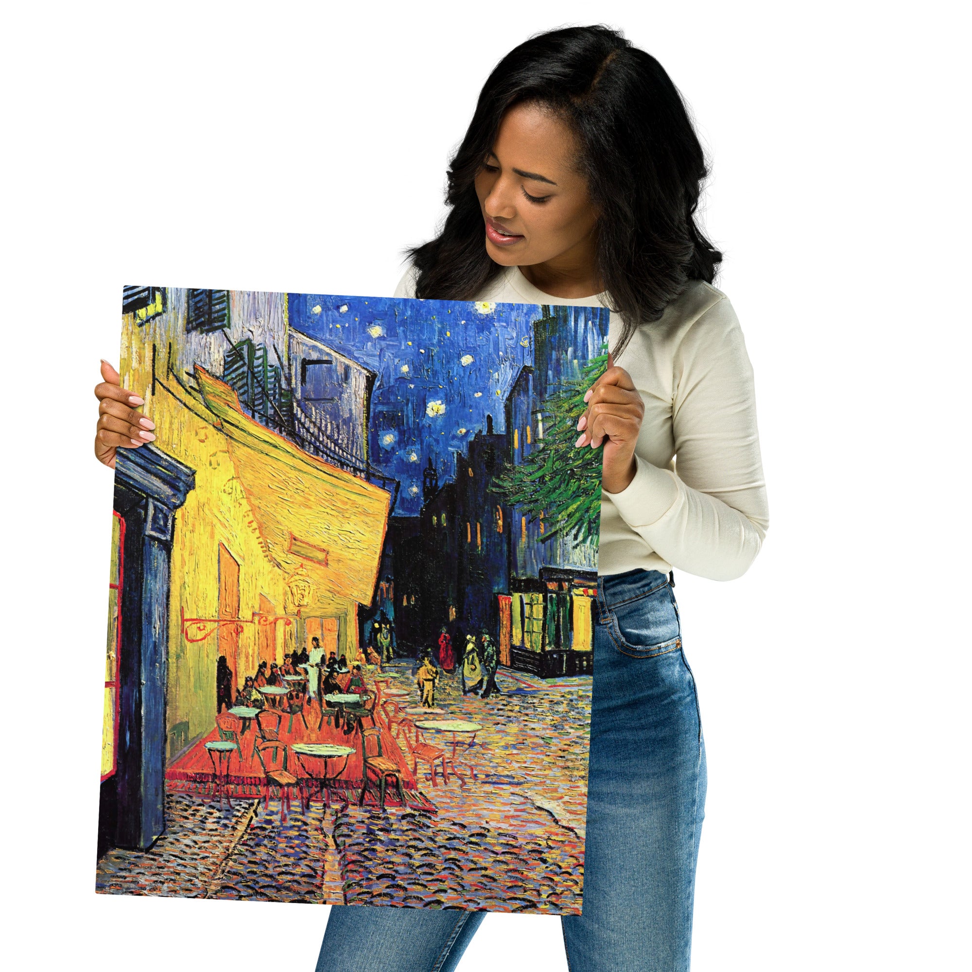 Metal prints Vincent Van Gogh Dutch 1853 1890 cafe terrace on the place du forum arles at night