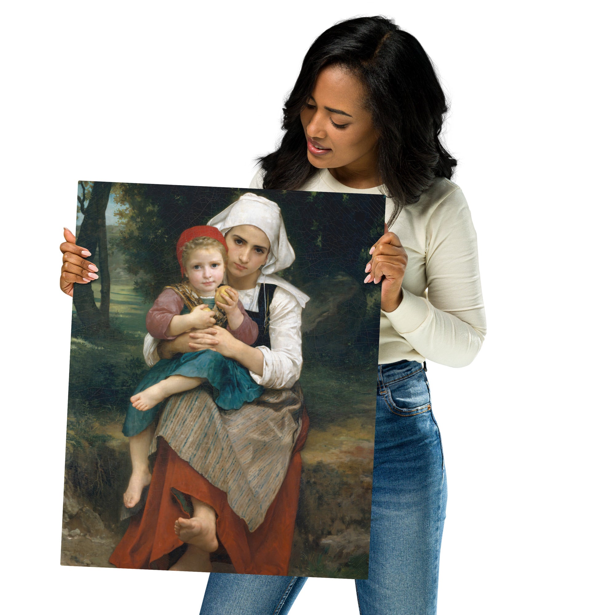 Metal prints William Bouguereau French 1825 1905 Breton Brother and Sister 1871