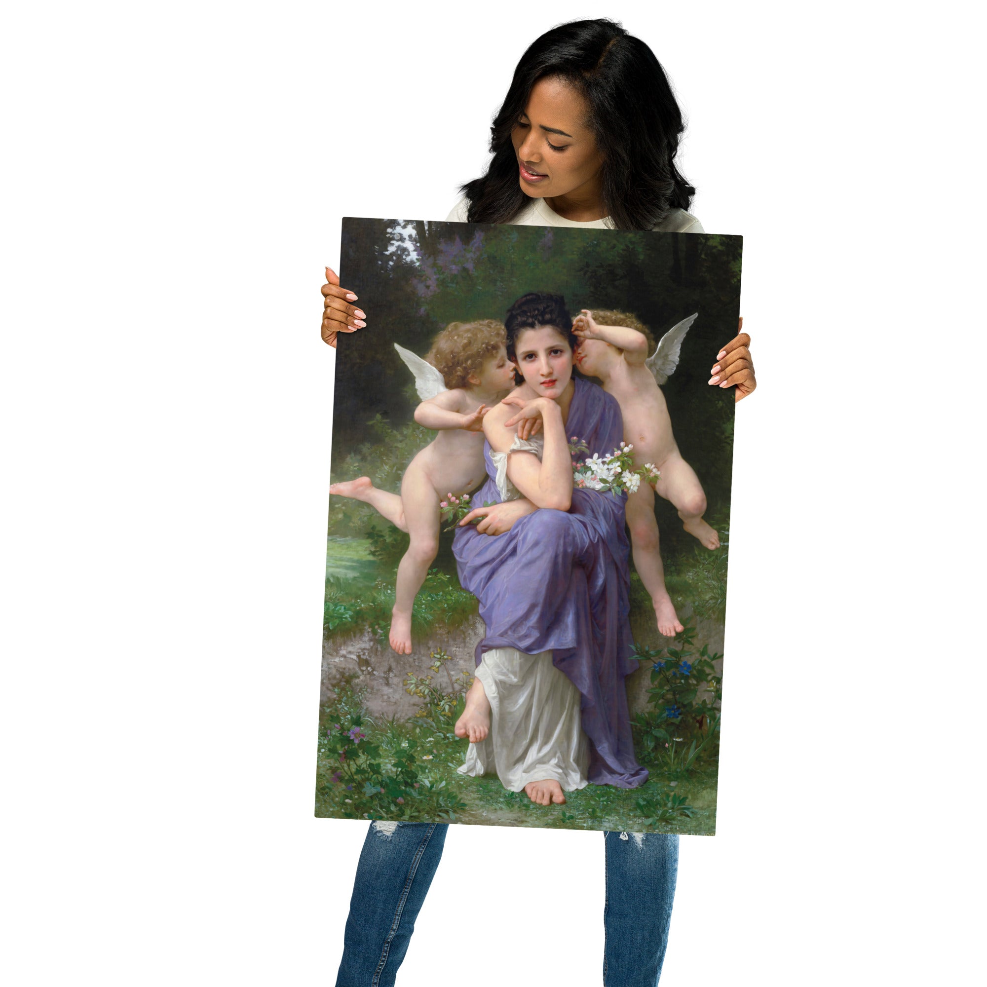 Metal prints William Bouguereau French 1825 1905 Chansons de printemps 1889