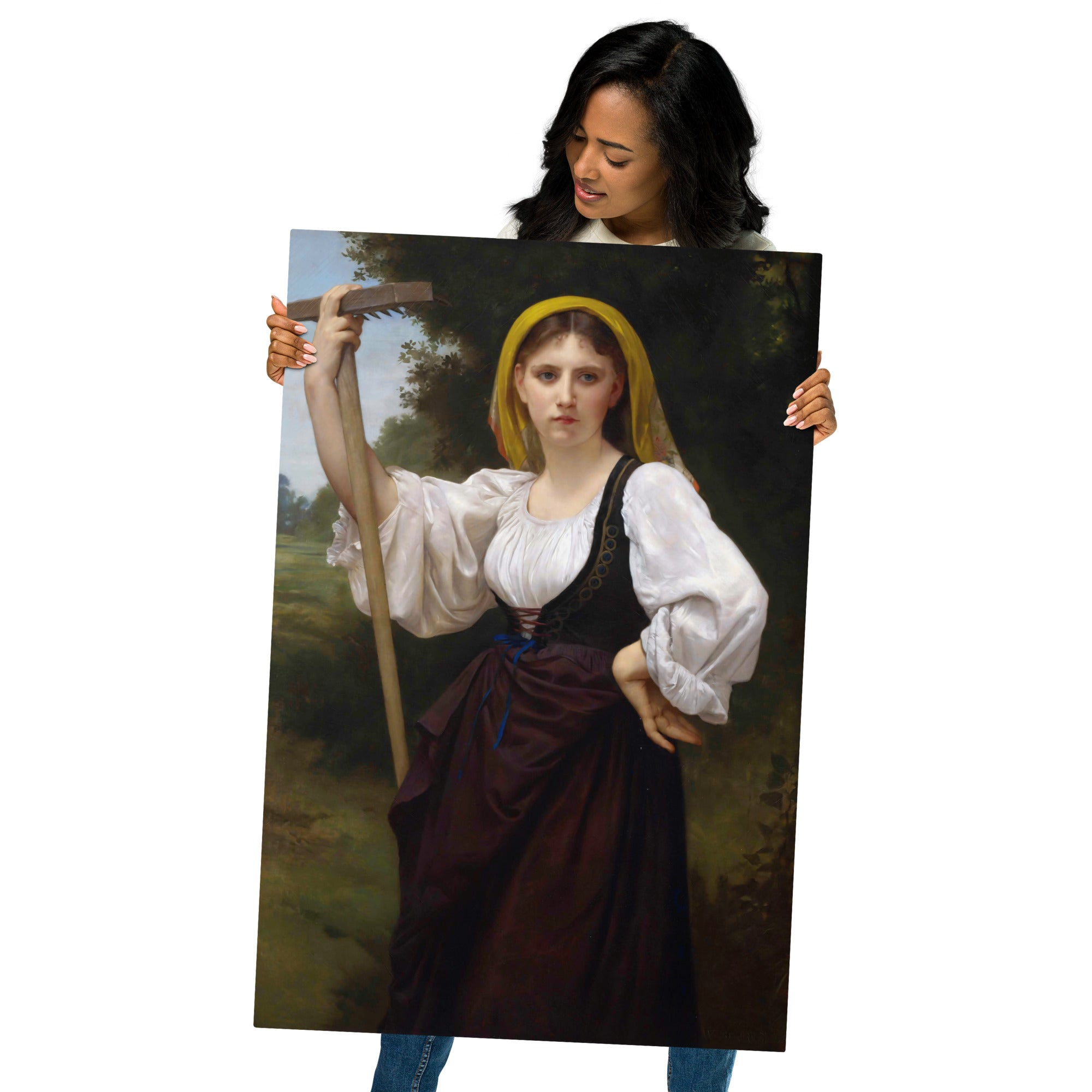 Metal prints William Bouguereau French 1825 1905 La faneuse 1870