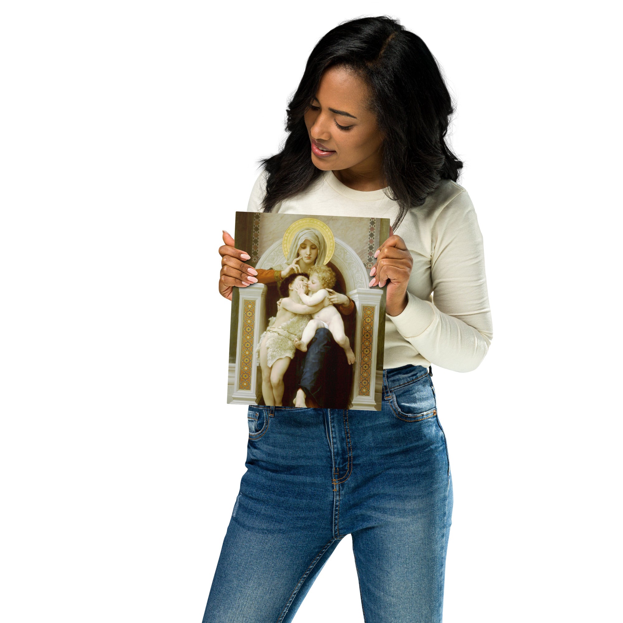 Metal prints William Bouguereau French 1825 1905 Madonna with child and John the Baptist 1875