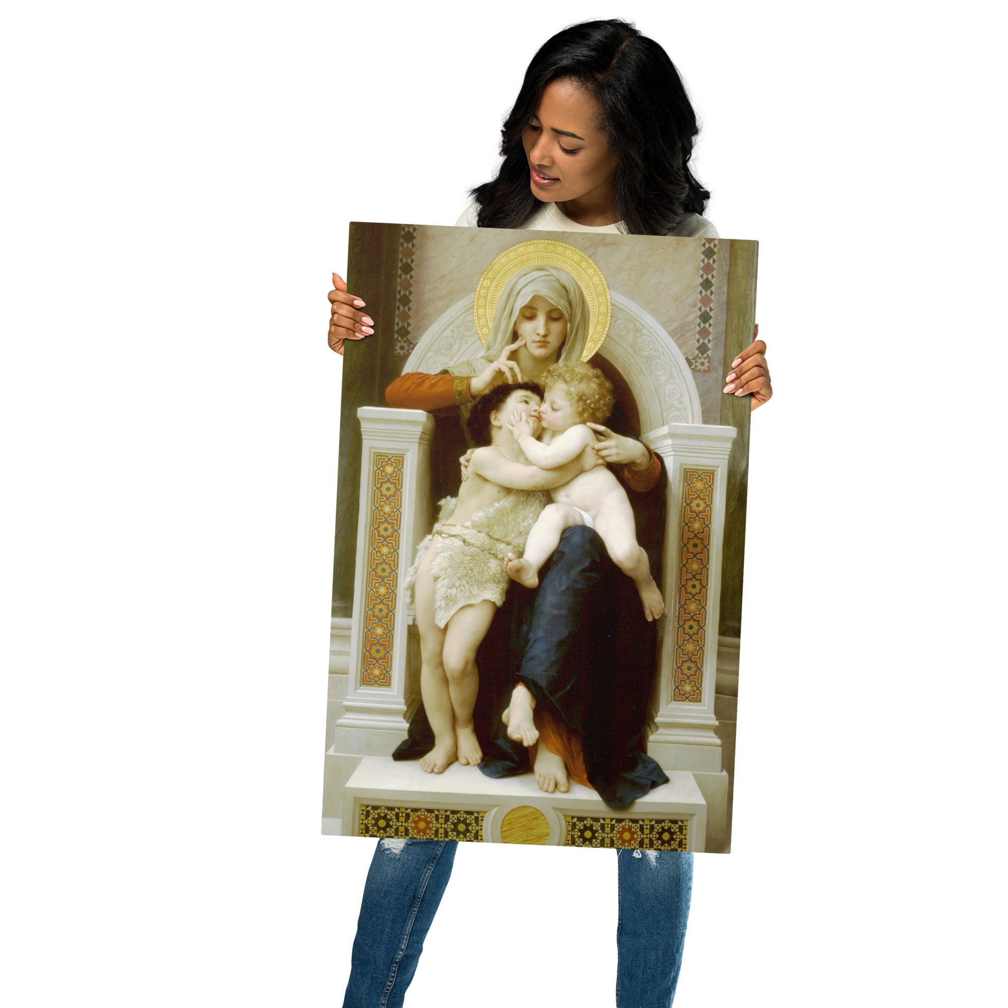Metal prints William Bouguereau French 1825 1905 Madonna with child and John the Baptist 1875