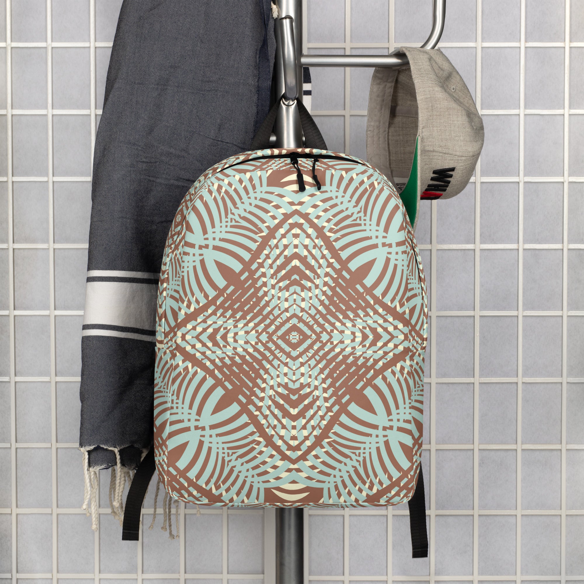 Minimalist Backpack African Motif Pattern II