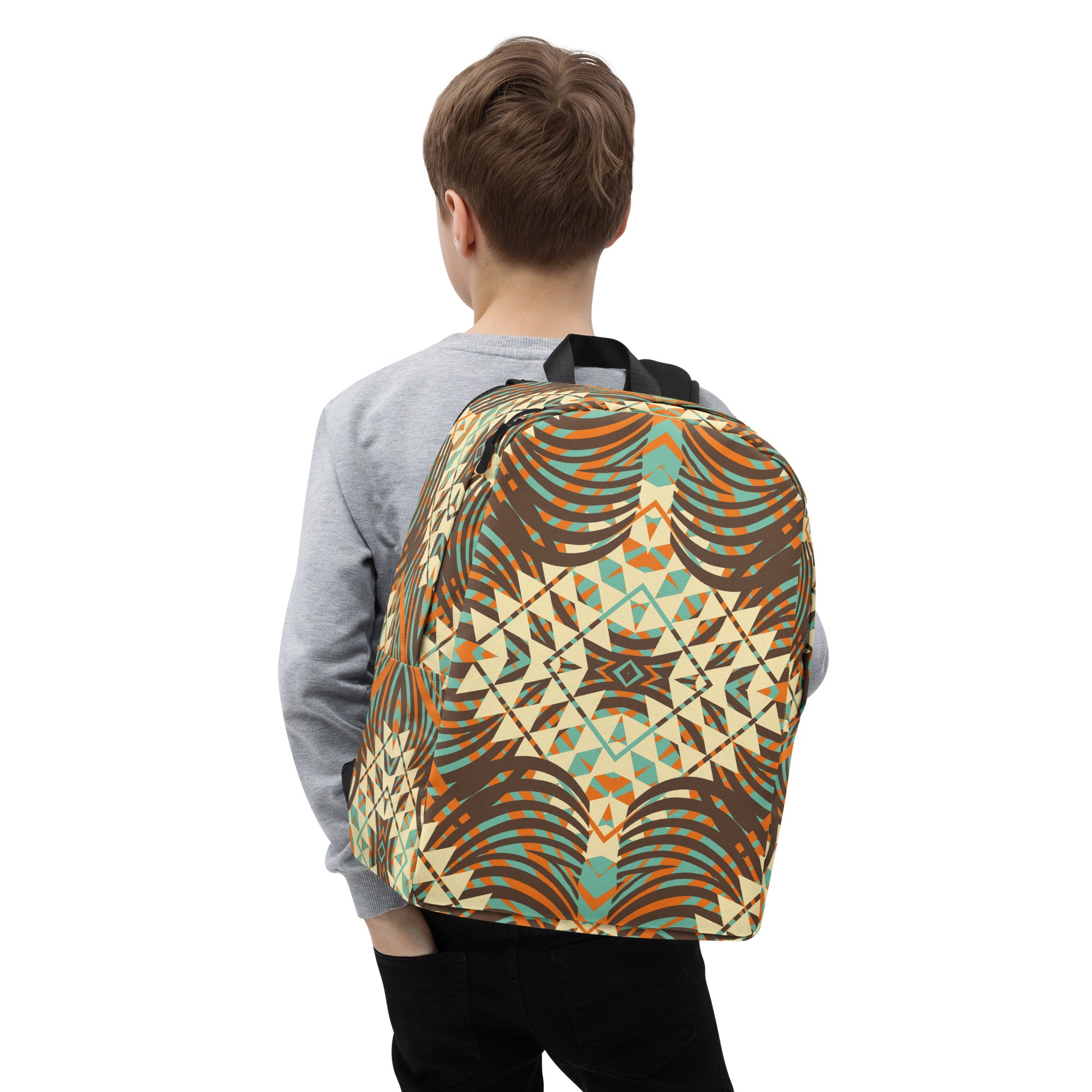 Minimalist Backpack African Motif Pattern IV