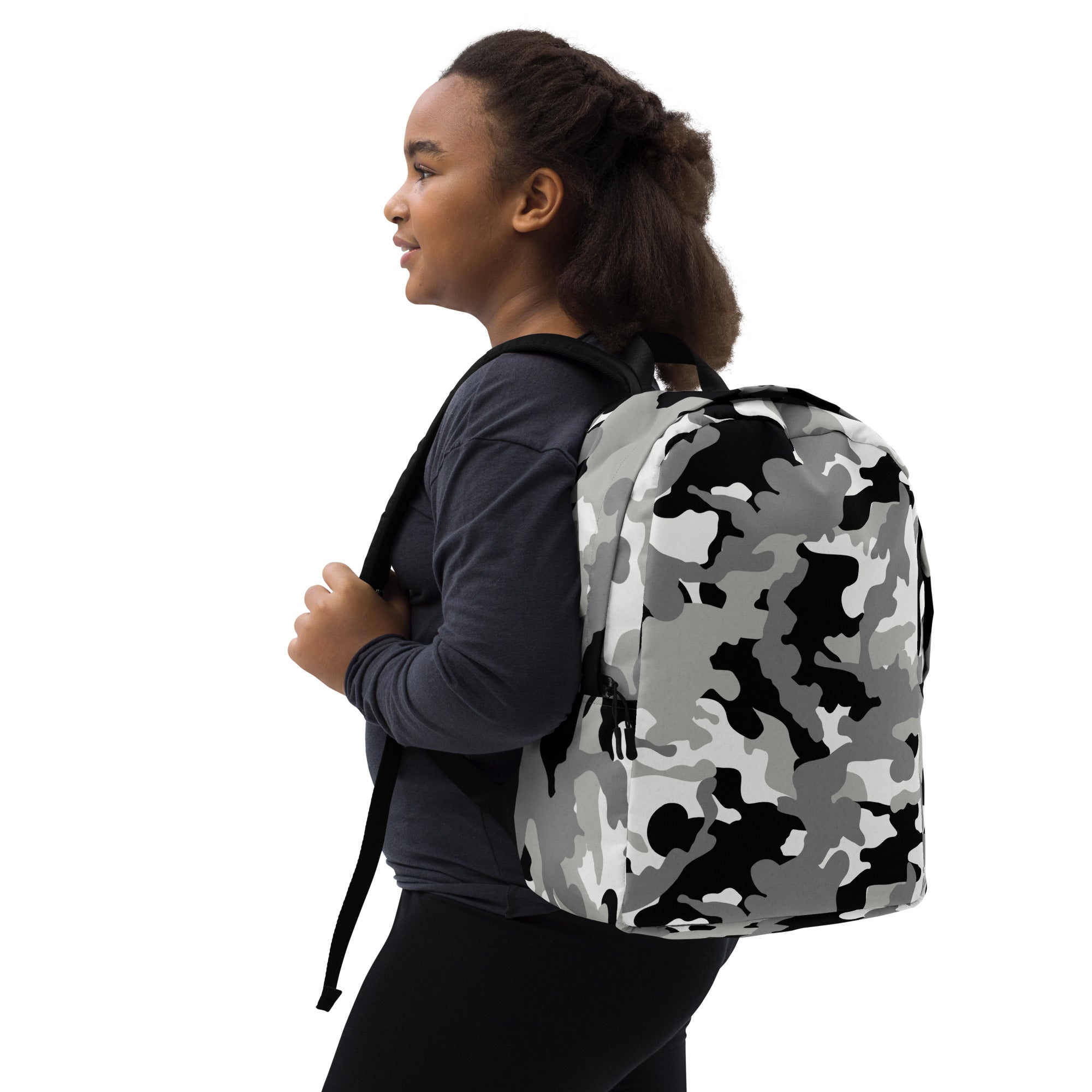 Minimalist Backpack Camo Black And Grey