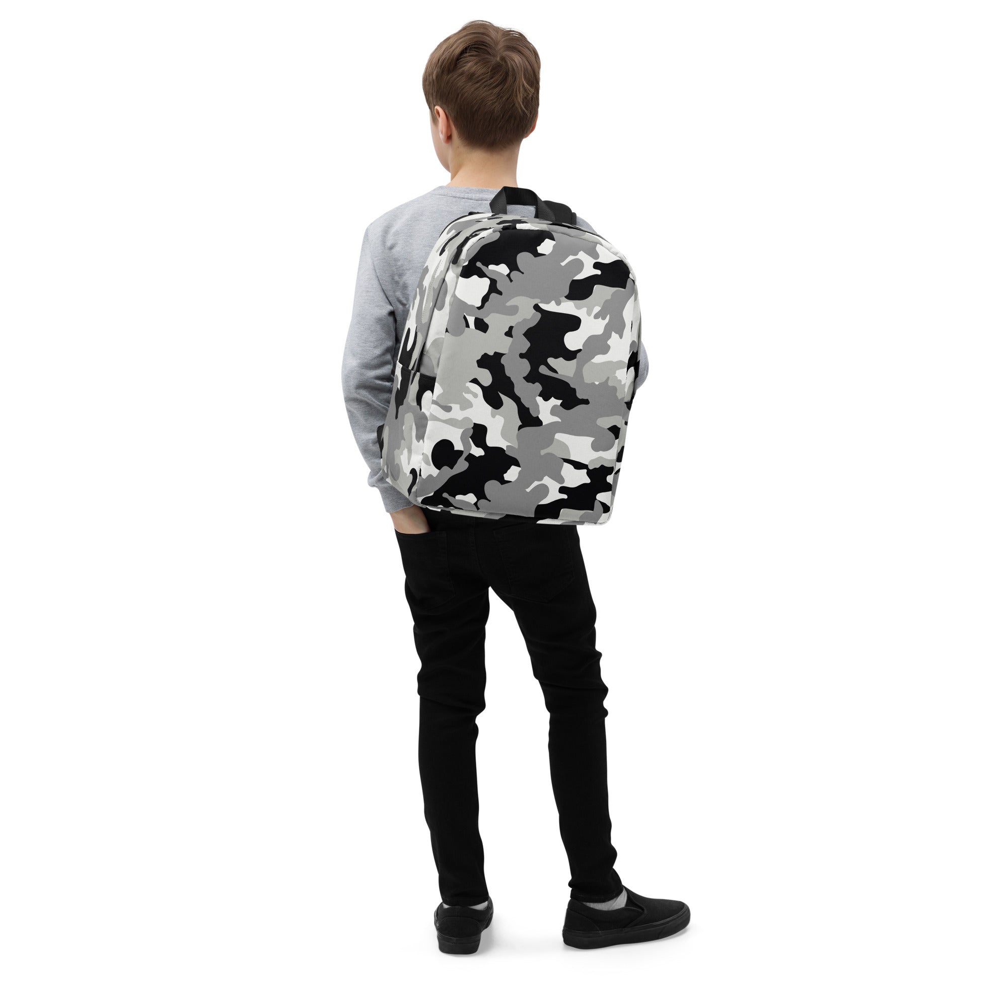 Minimalist Backpack Camo Black And Grey