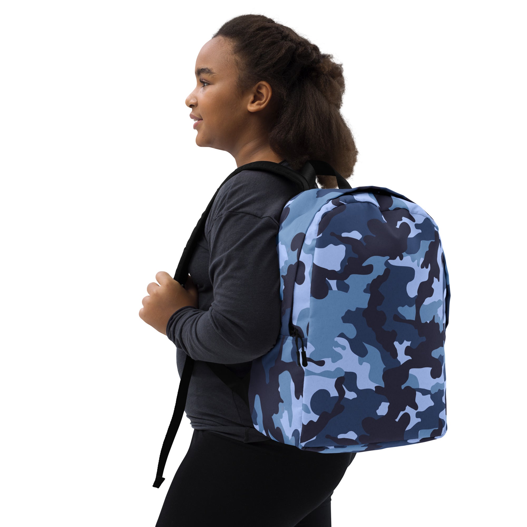 Minimalist Backpack Camo Blue And Black