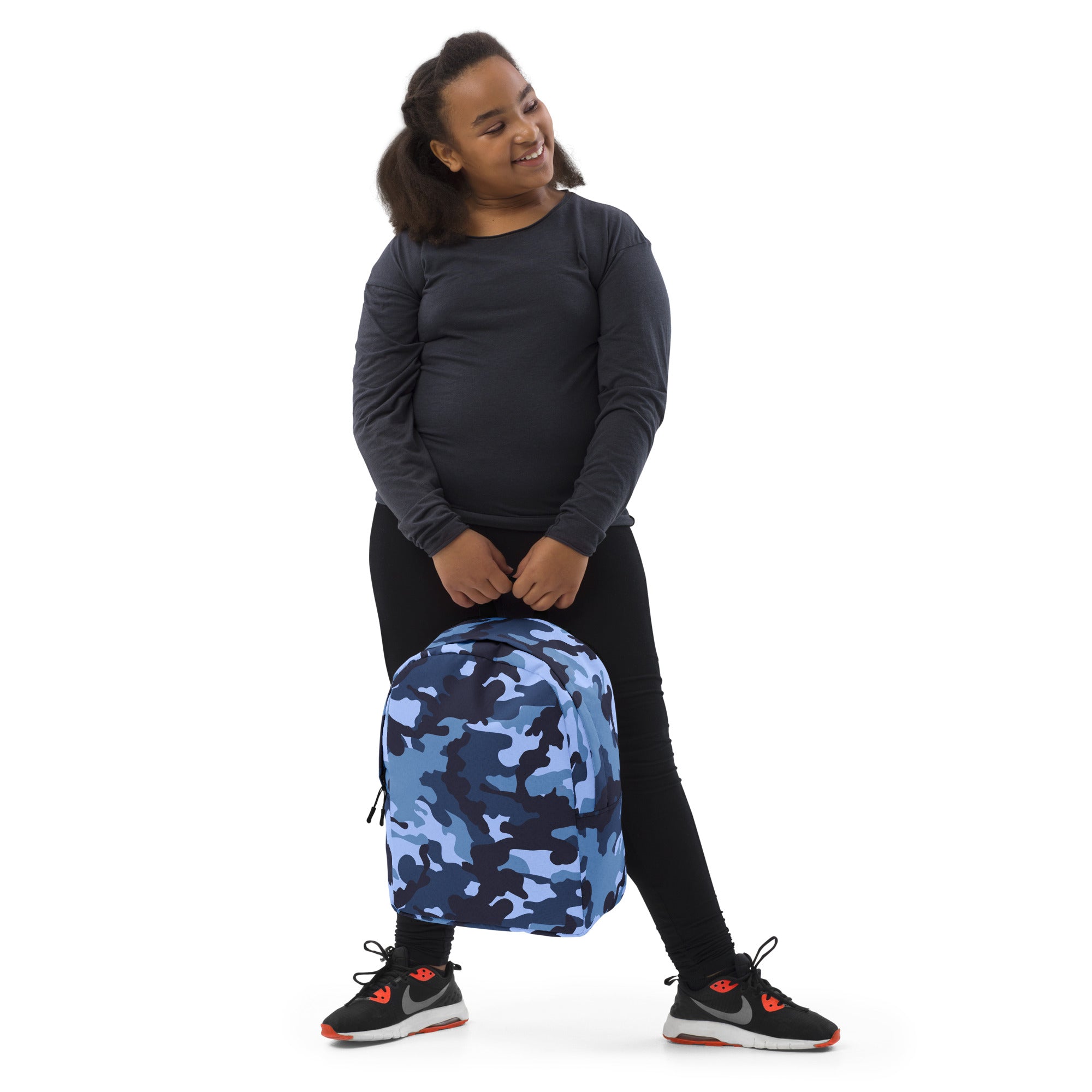 Minimalist Backpack Camo Blue And Black