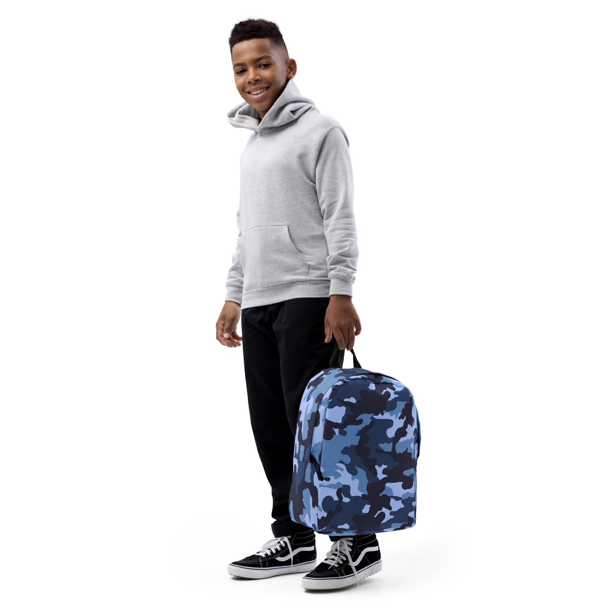 Minimalist Backpack Camo Blue And Black