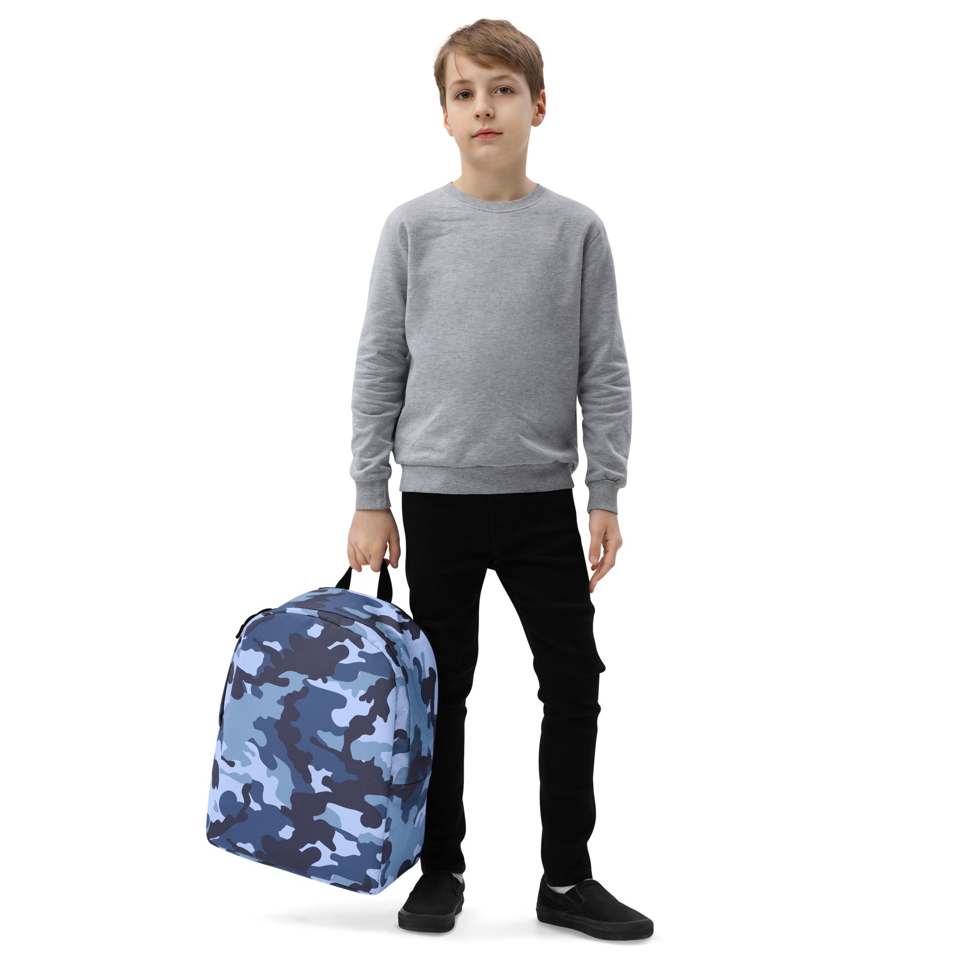 Minimalist Backpack Camo Blue And Black
