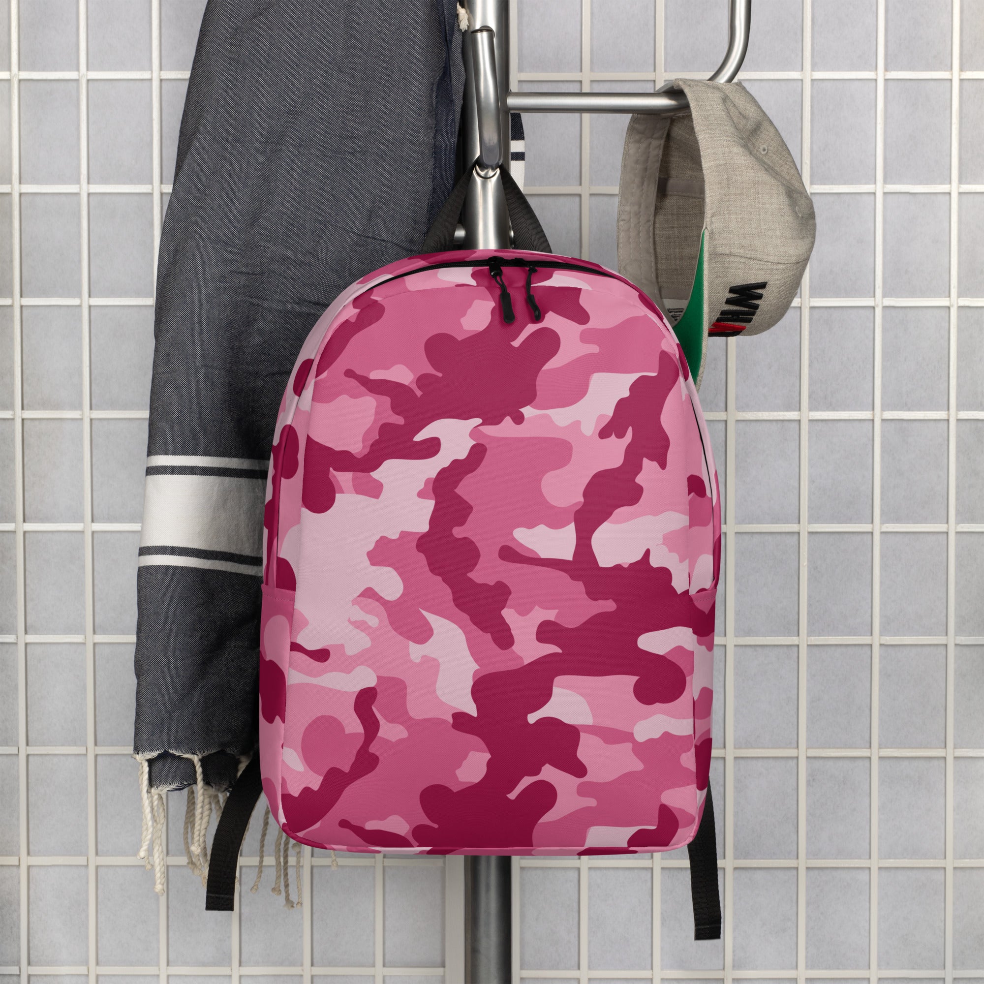 Minimalist Backpack Camo Dark Pink