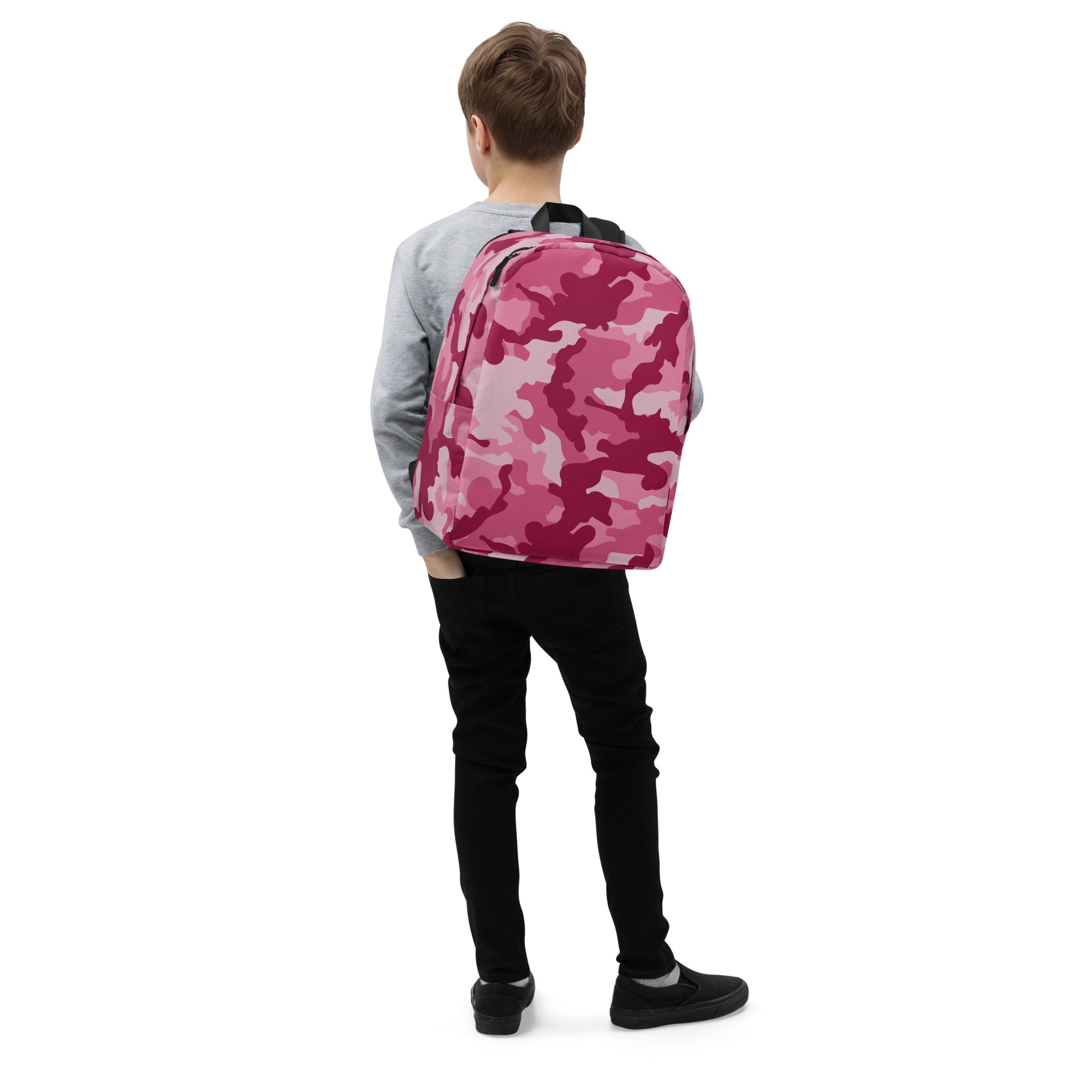 Minimalist Backpack Camo Dark Pink