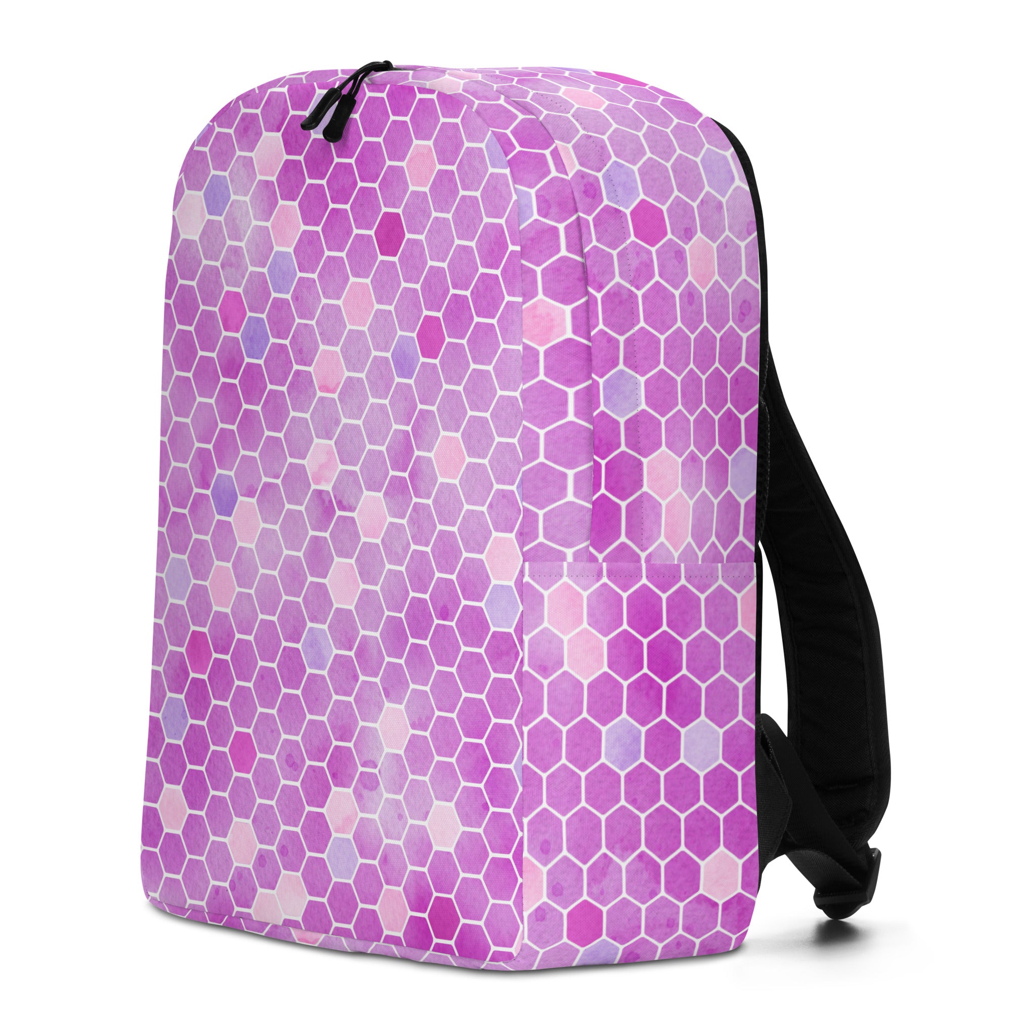 Minimalist Backpack Honeycomb Pink