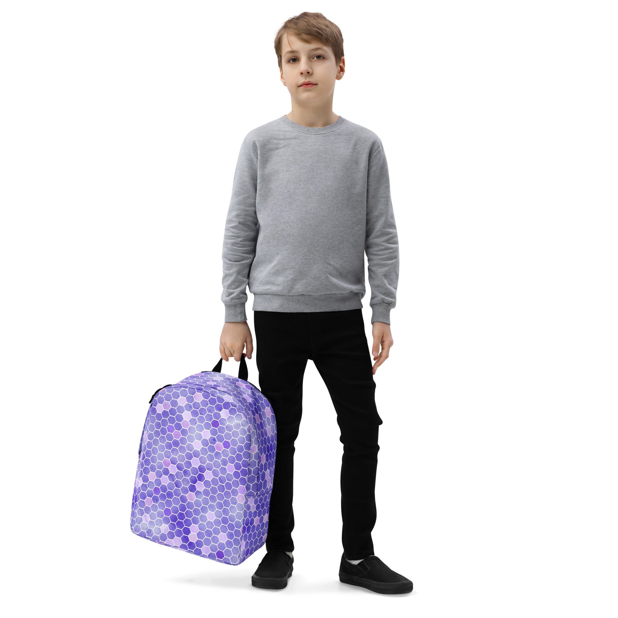 Minimalist Backpack Honeycomb Purple