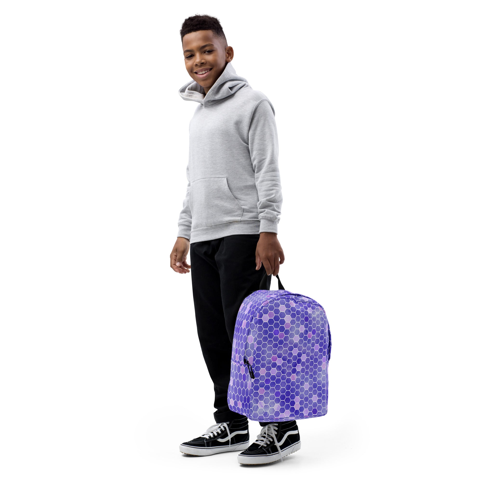 Minimalist Backpack Honeycomb Purple