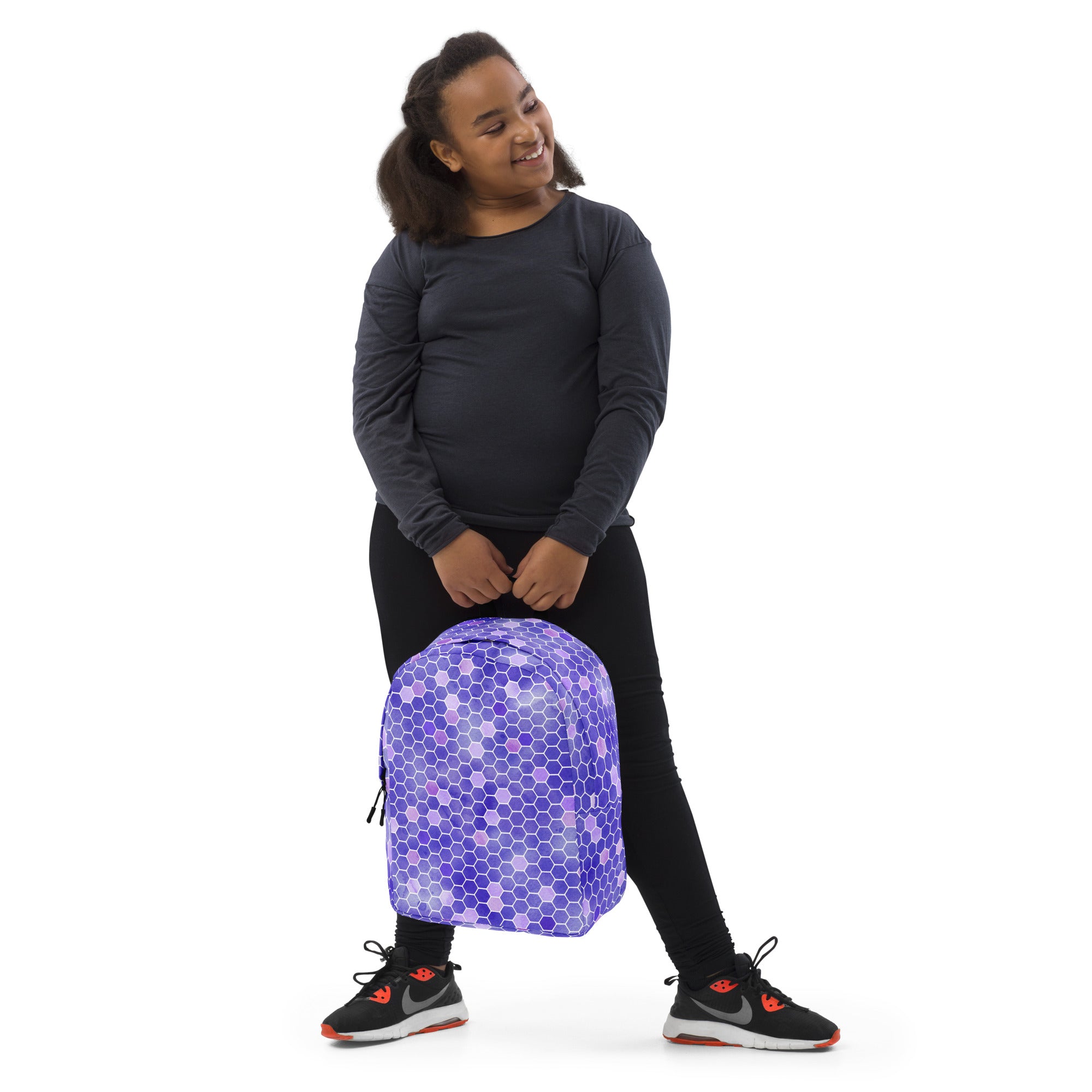 Minimalist Backpack Honeycomb Purple