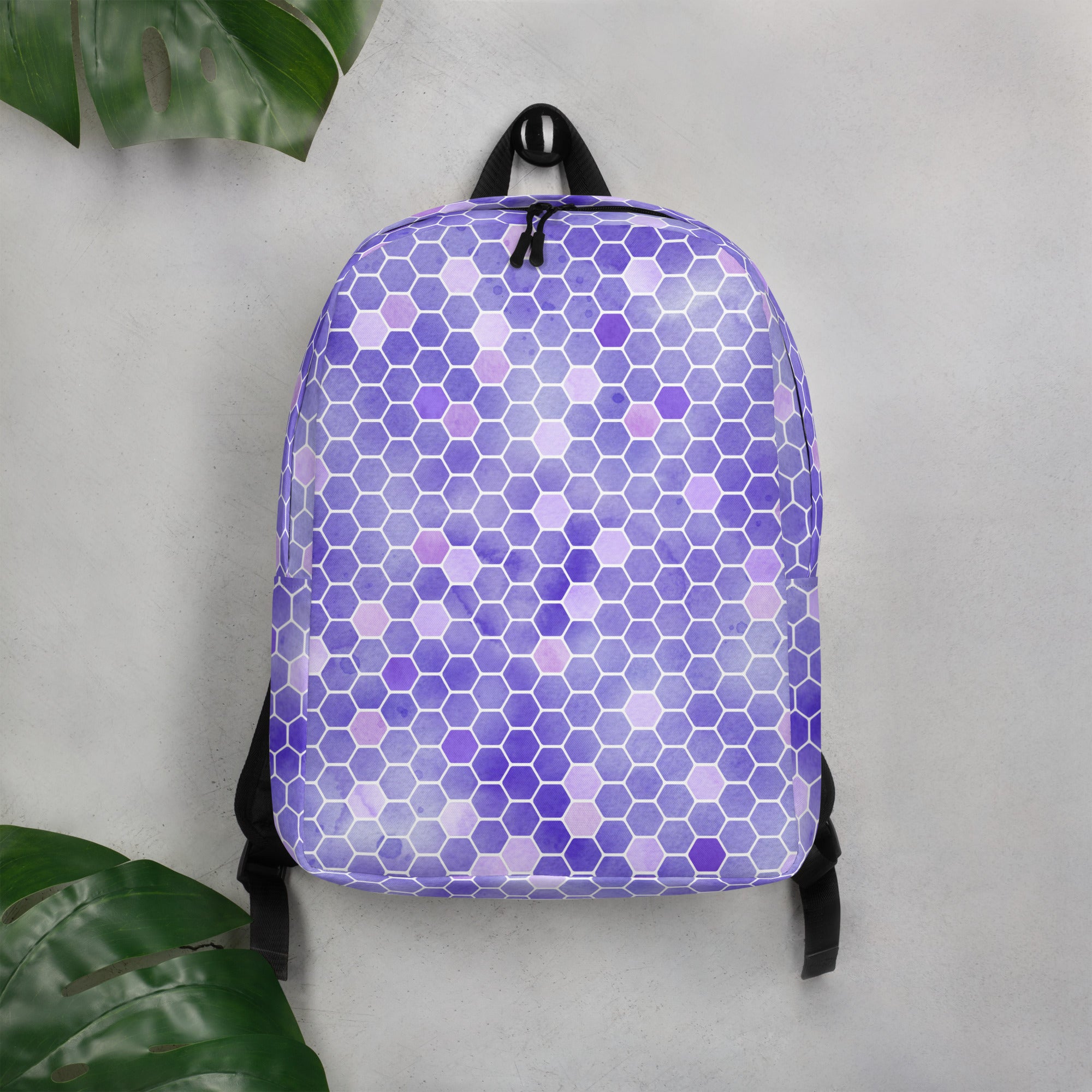 Minimalist Backpack Honeycomb Purple