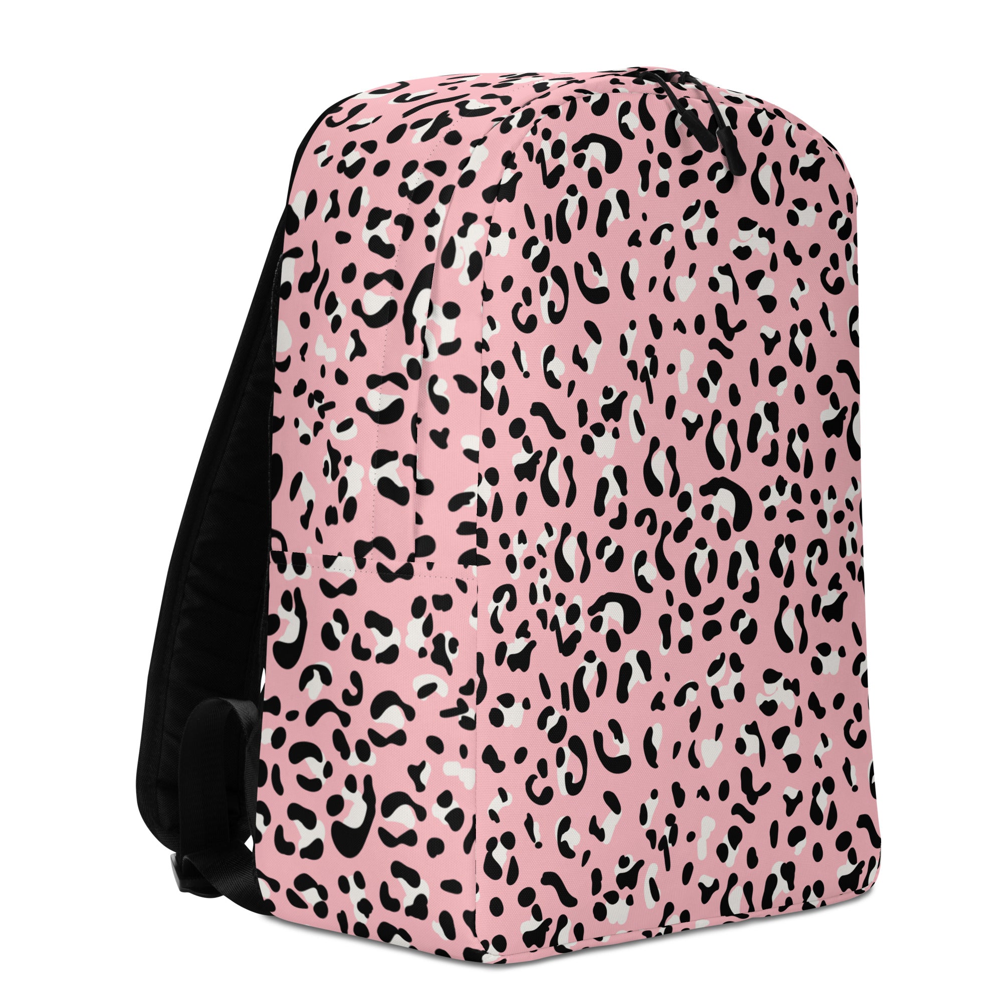 Minimalist Backpack Leopard print Baby Pink