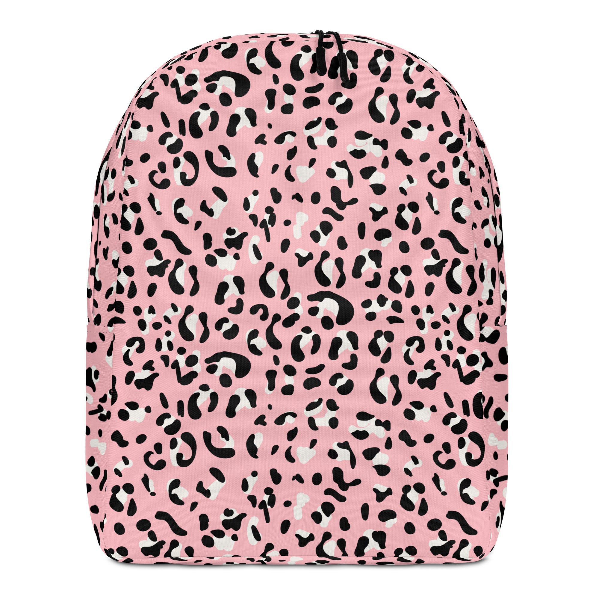 Minimalist Backpack Leopard print Baby Pink