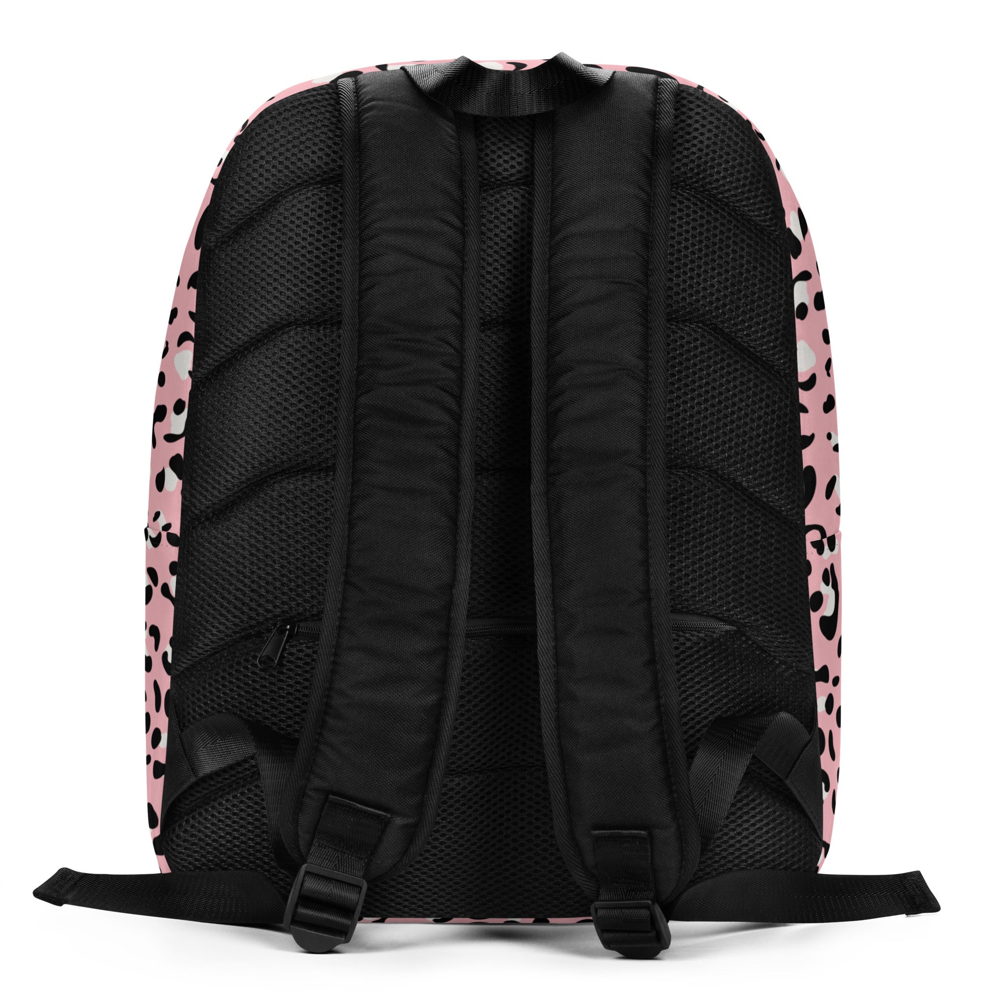 Minimalist Backpack Leopard print Baby Pink