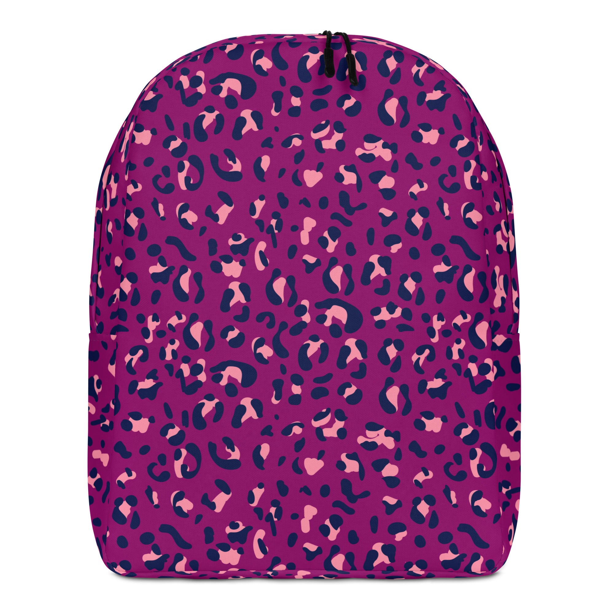 Minimalist Backpack Leopard Print Purple