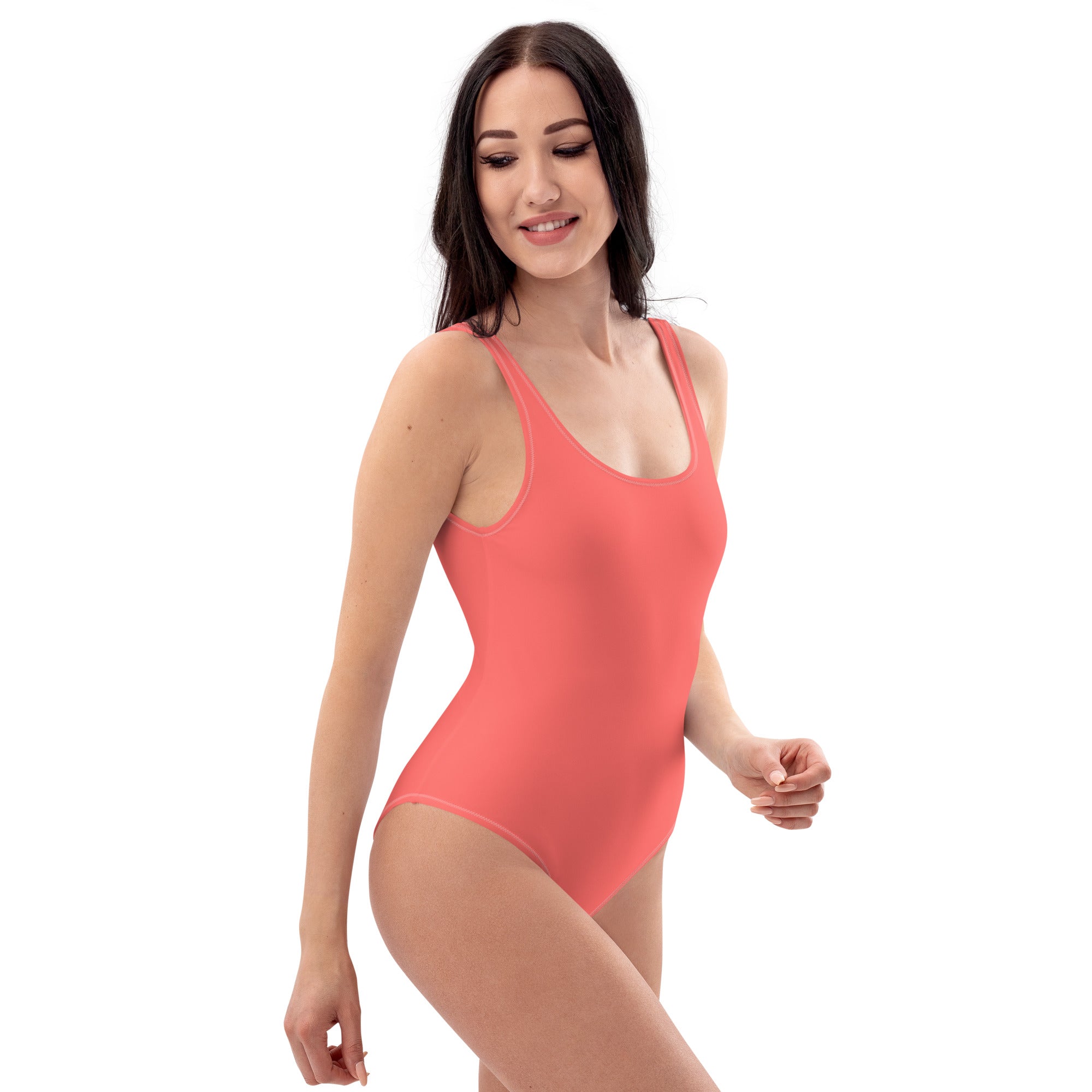 One Piece Swimsuit Coral