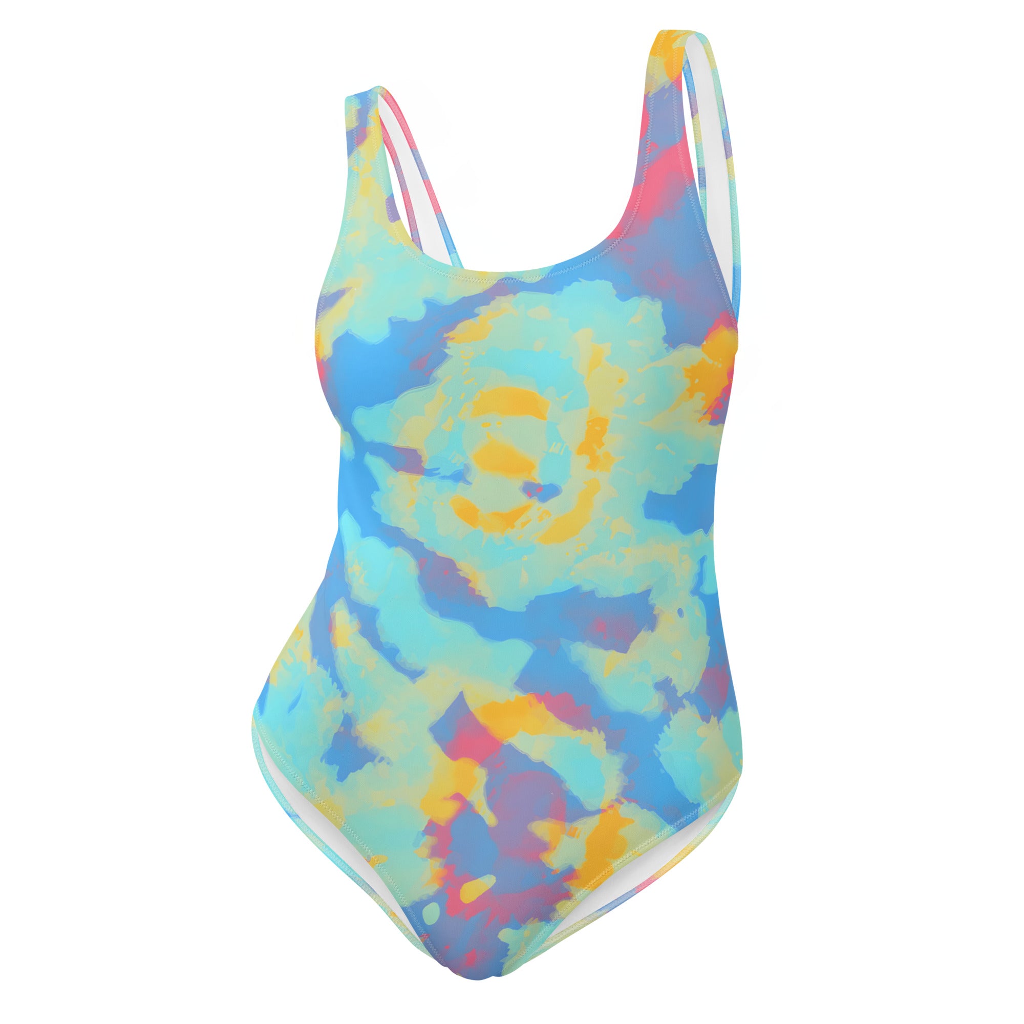 One Piece Swimsuit Hang Loose Tie Dye Pattern II