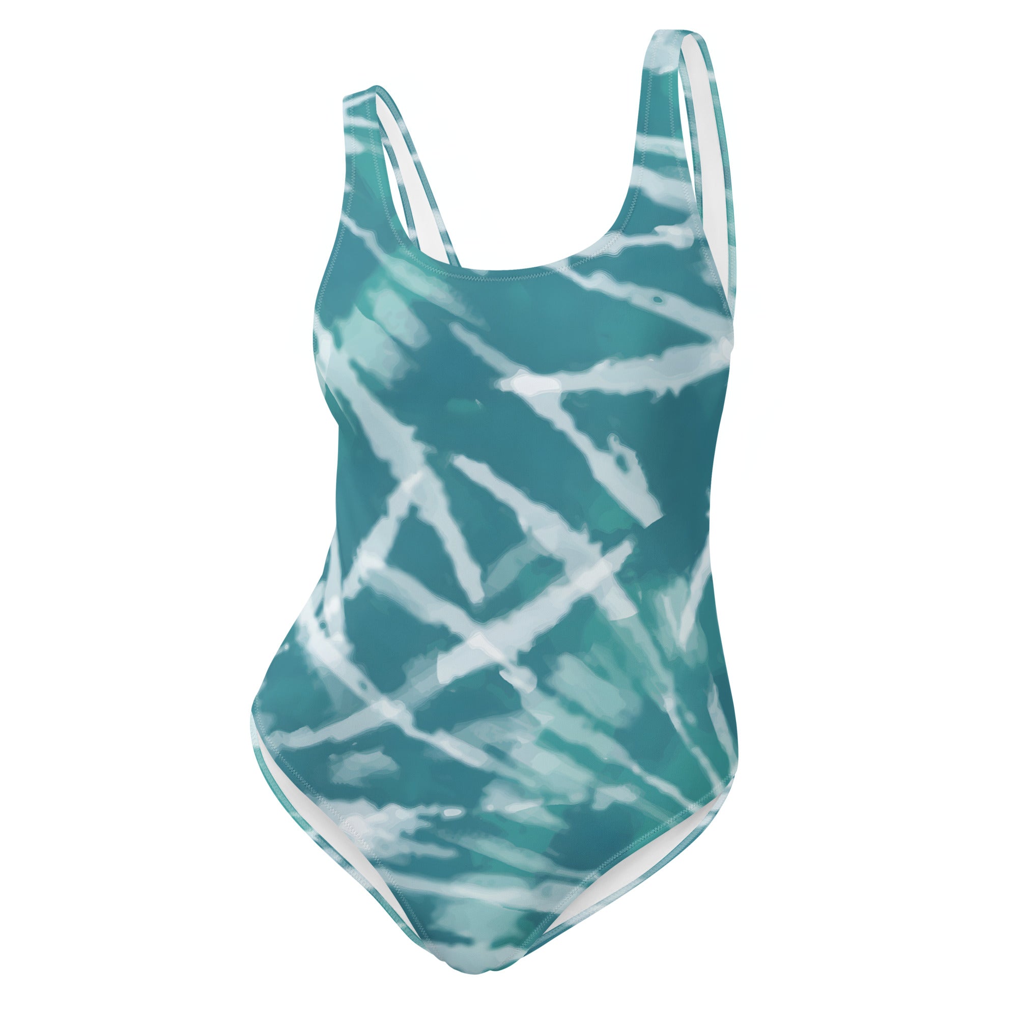 One Piece Swimsuit Hang Loose Tie Dye Pattern V