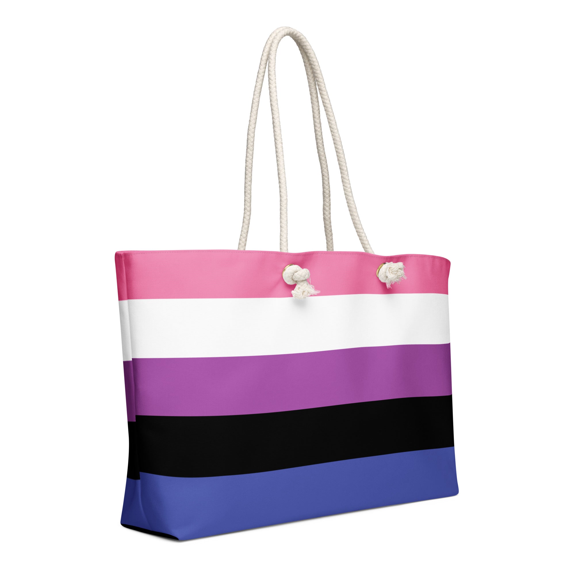 Oversized weekender bag Genderfluid Flag