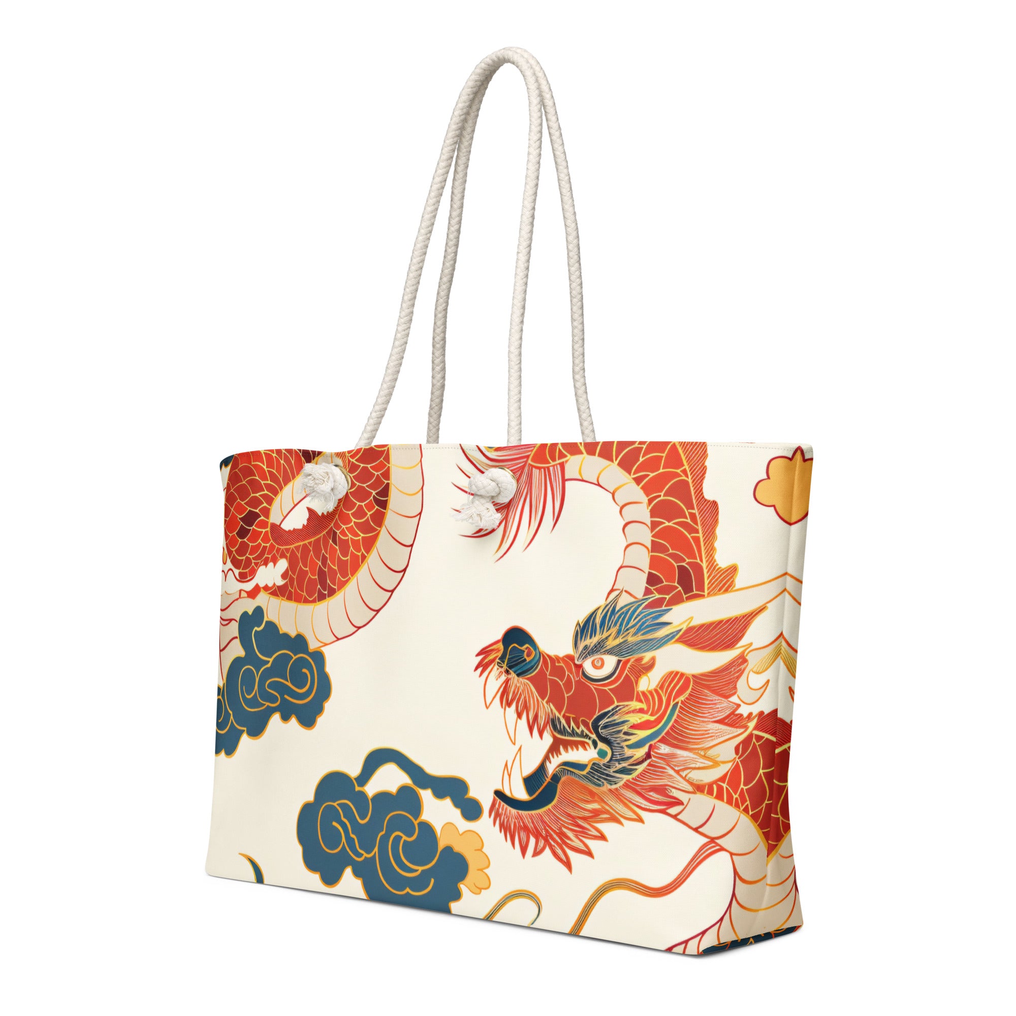 Oversized weekender bag Japanese Dragon Art