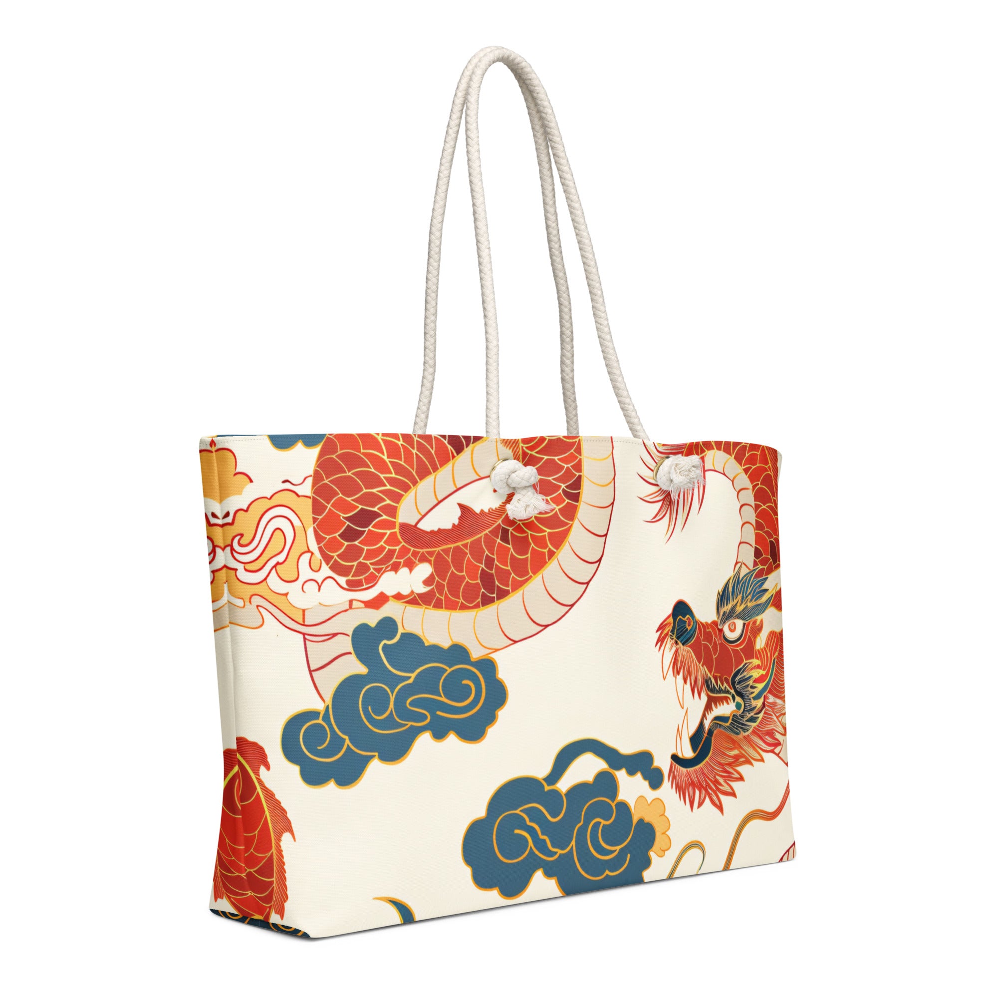 Oversized weekender bag Japanese Dragon Art
