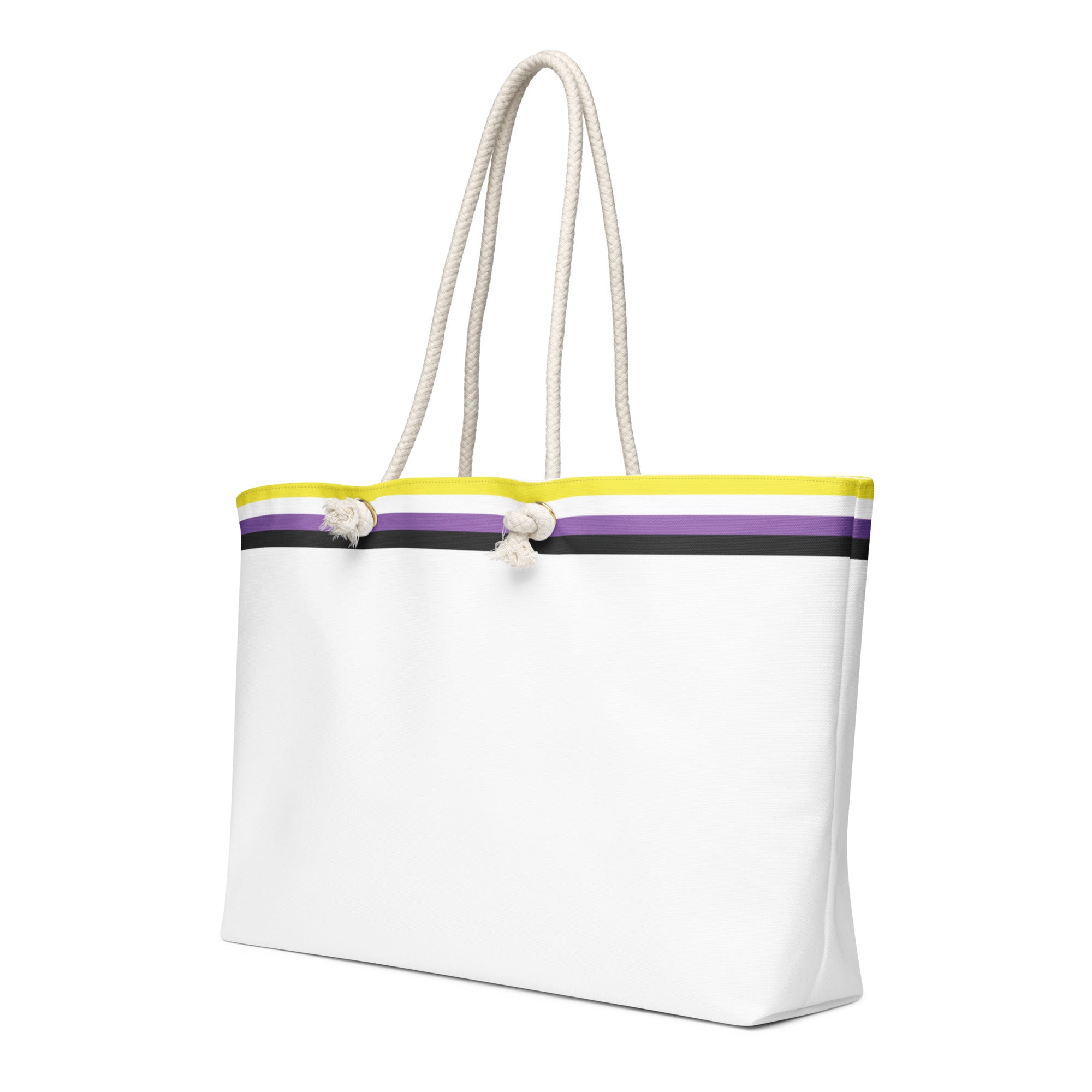 Oversized weekender bag Non Binary Flag Stripe