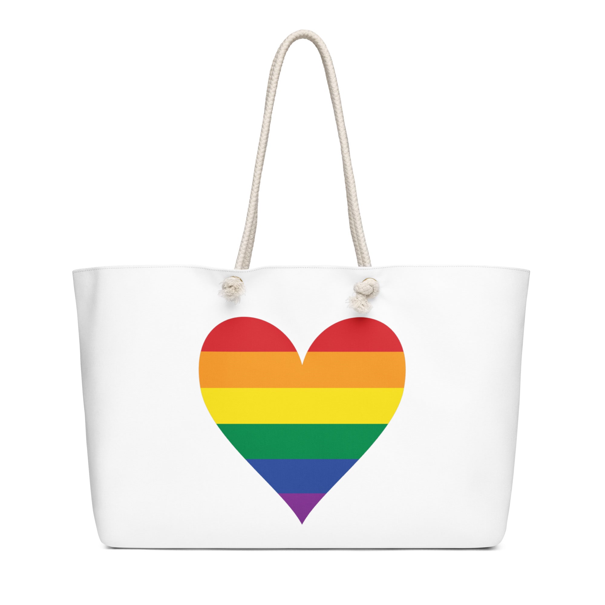 Oversized weekender bag Rainbow Pride Heart