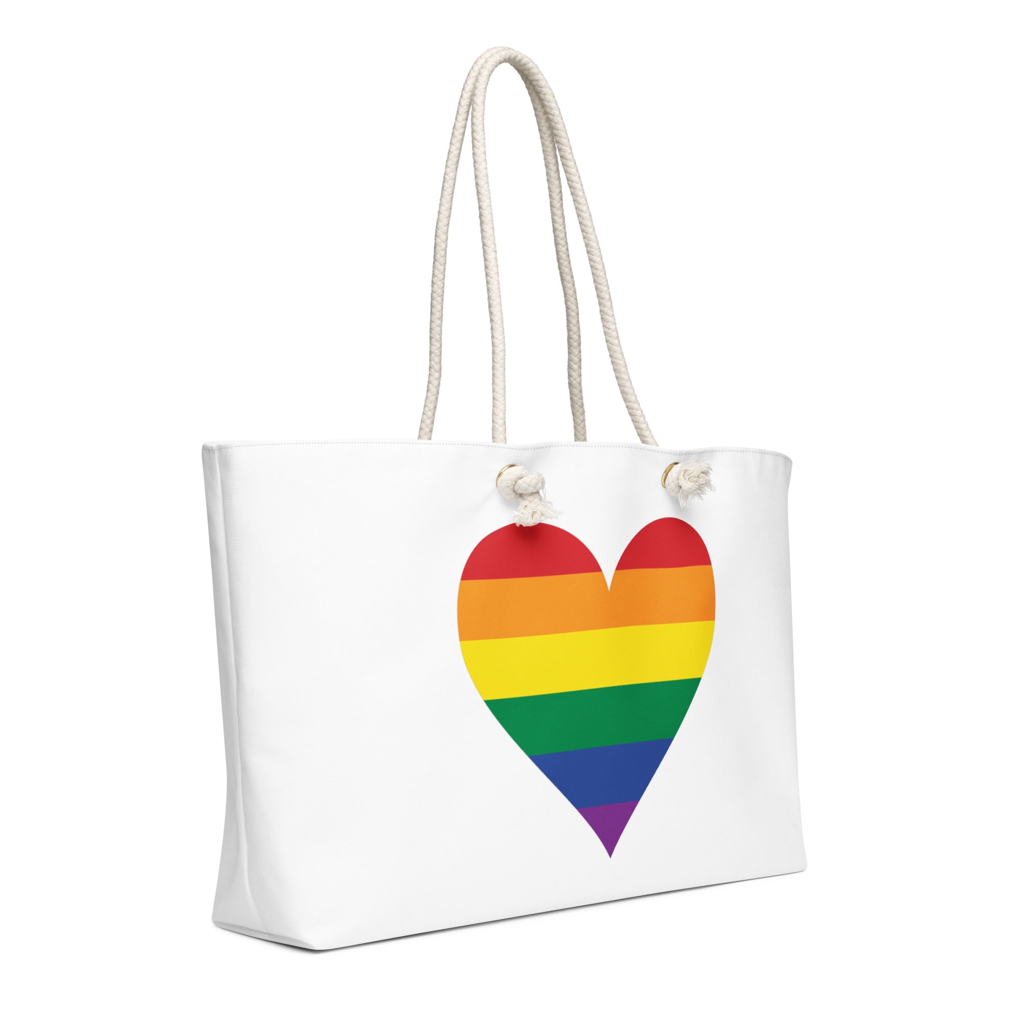 Oversized weekender bag Rainbow Pride Heart