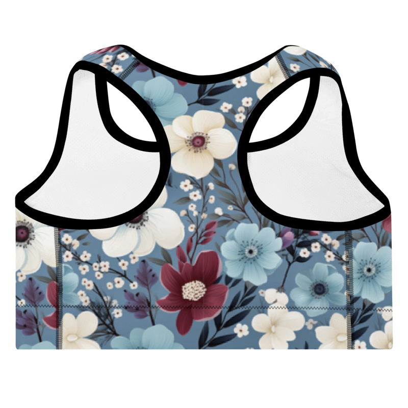 Padded Sports Bra Butterfly garden