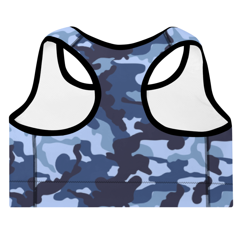 Padded Sports Bra Camo Blue