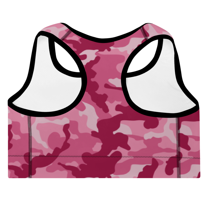 Padded Sports Bra Camo Dark Pink