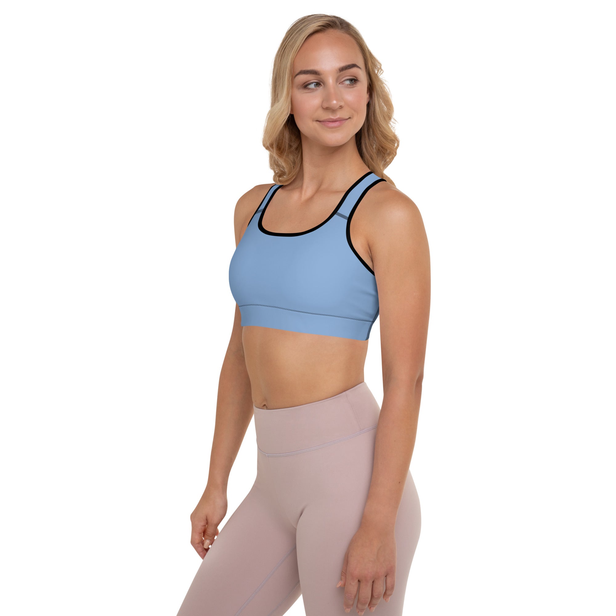 Padded Sports Bra Light Blue