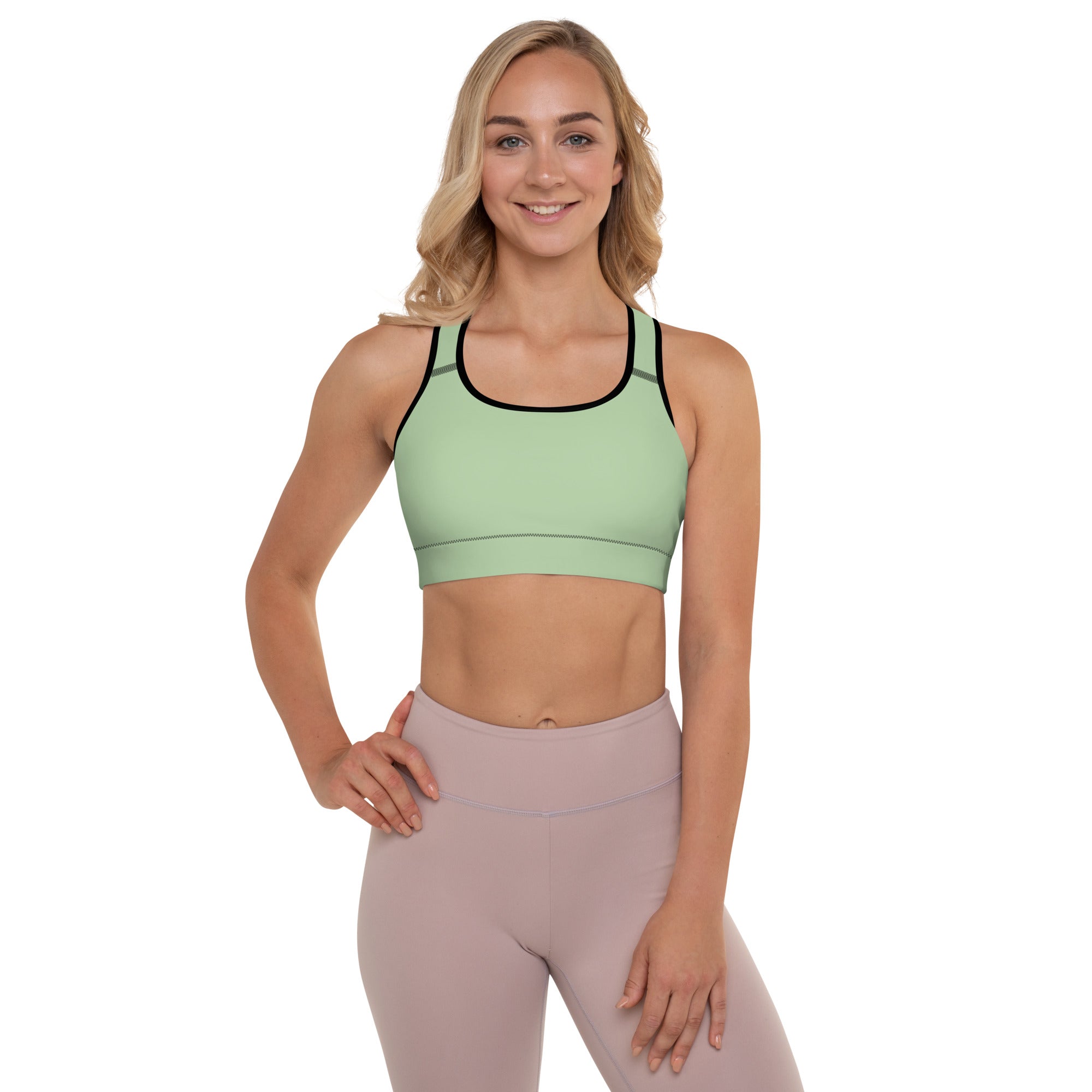 Padded Sports Bra Light Green