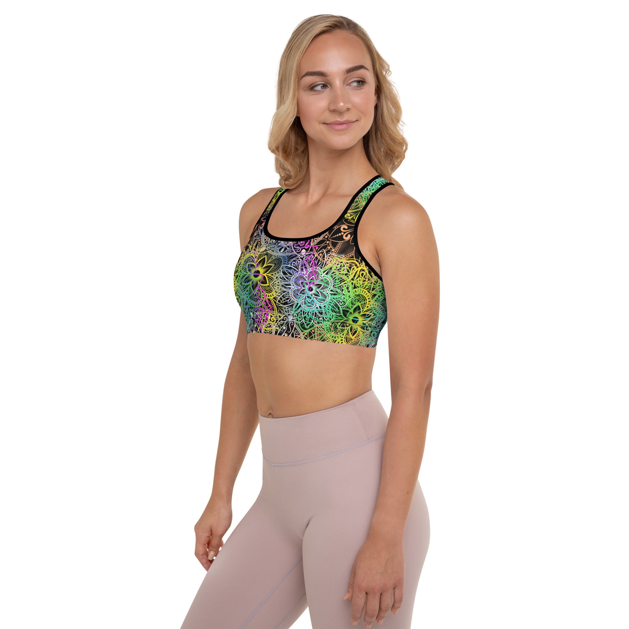 Padded Sports Bra Mandala Multicolor
